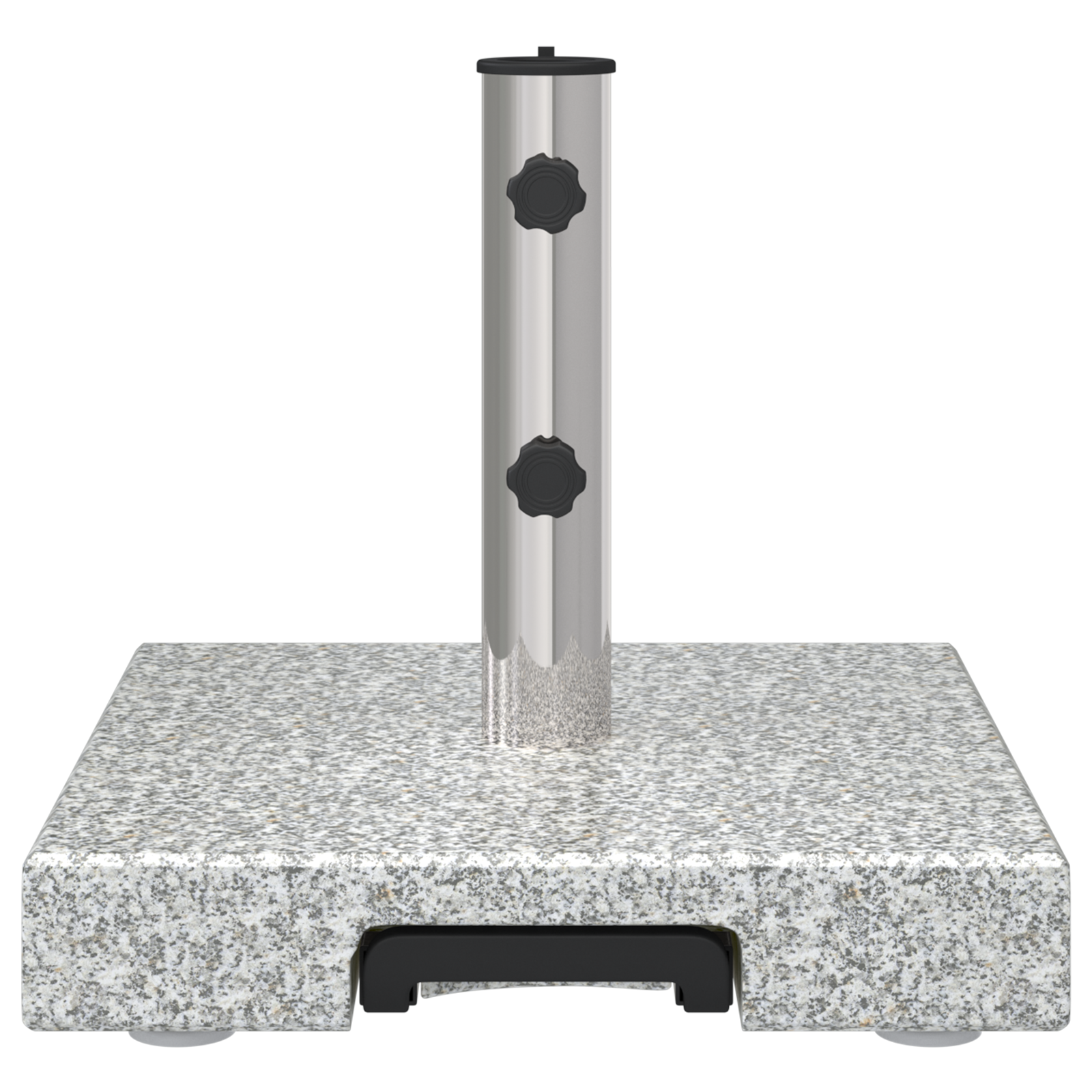 Wheeled Parasol Base with Handle Grey Granite 29 kg Square - Image 6