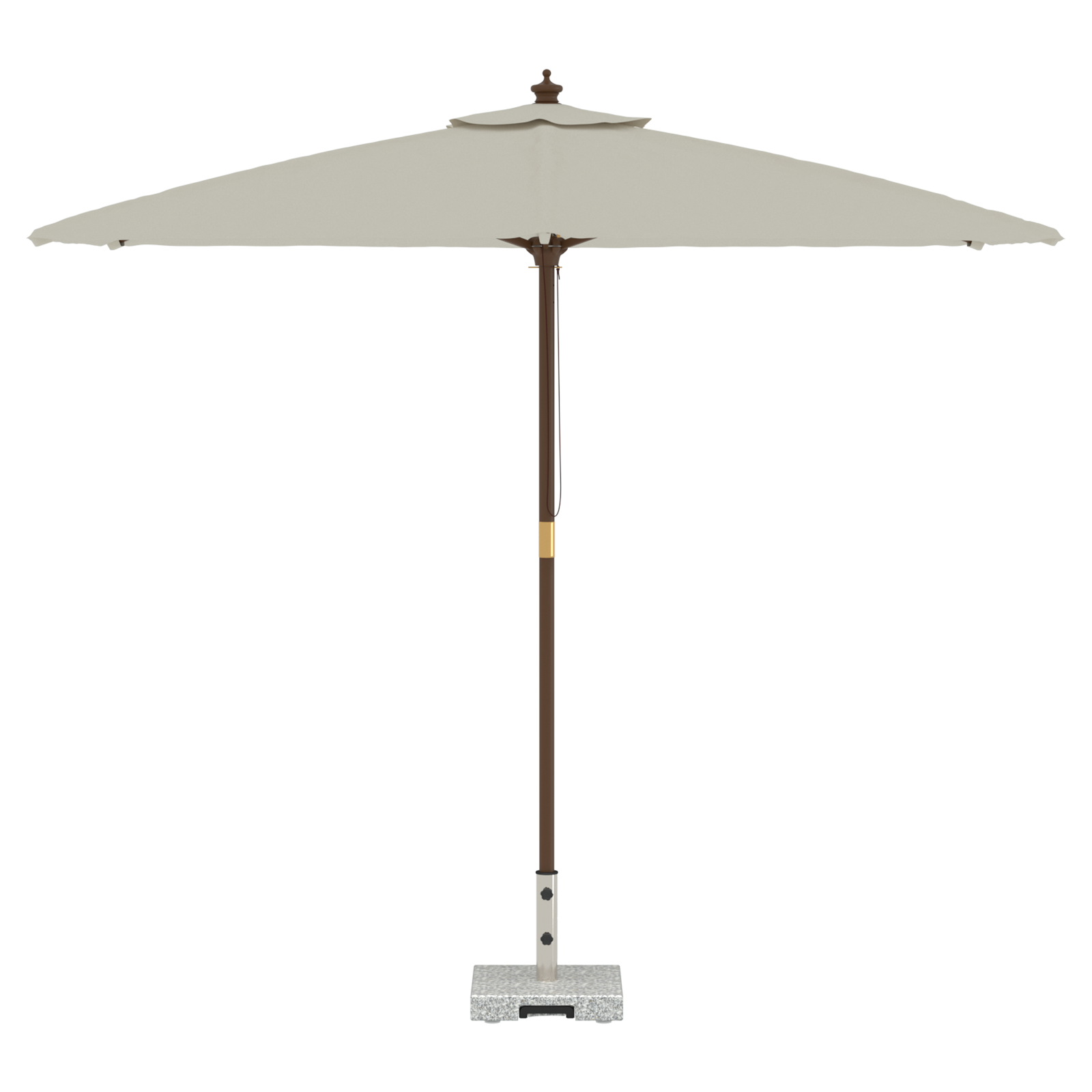 Wheeled Parasol Base met Handgreep Grijs Graniet 29 kg Vierkant image 3
