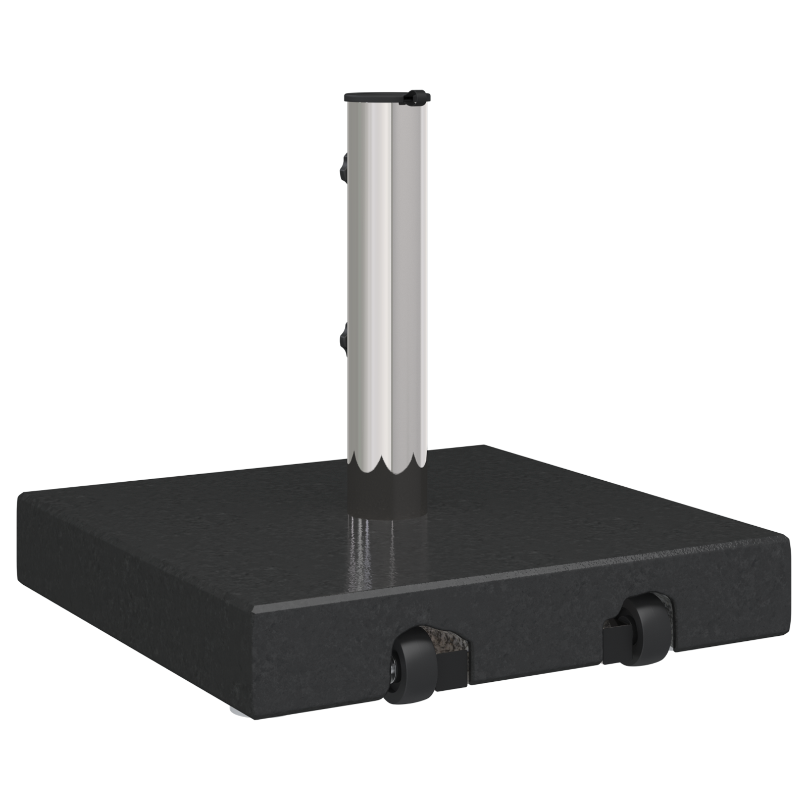 Wheeled Parasol Base with Handle Black Granite 29 kg Square - Image 8