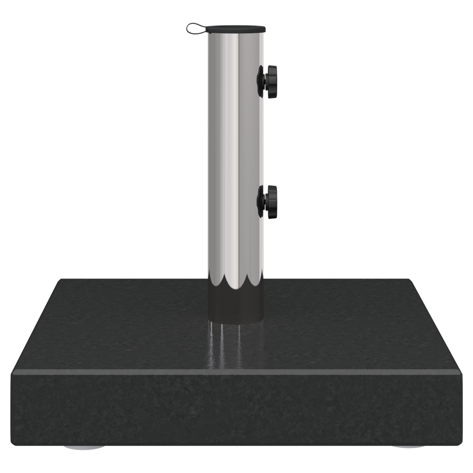 Parasolvoet met Wielen en Handvat - Zwart Graniet - 29 kg - Vierkant image 7