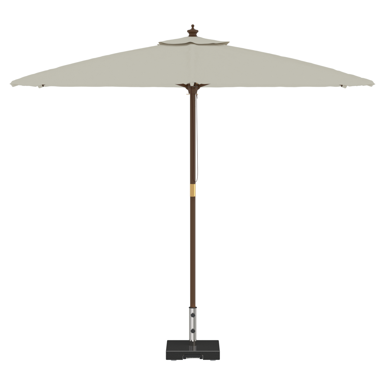 Wheeled Parasol Base with Handle Black Granite 29 kg Square - Image 3