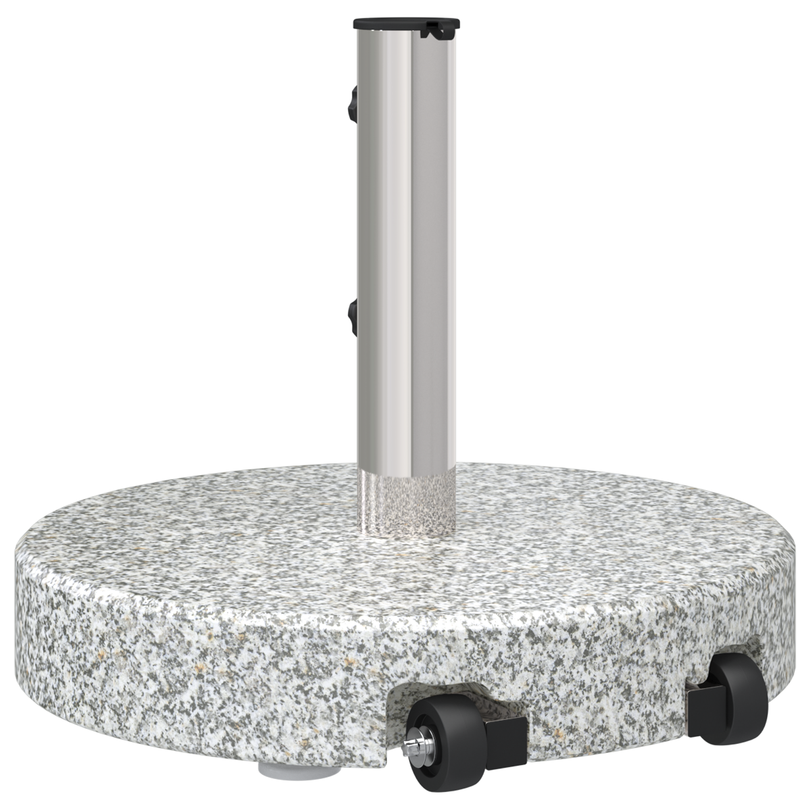 Wheeled Parasol Base with Handle Grey Granite 29 kg Round - Image 8