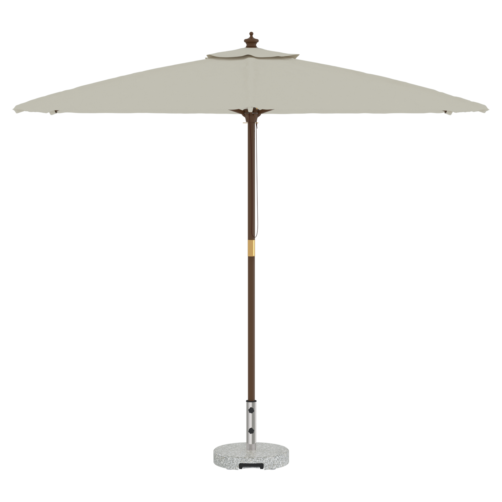 Wheeled Parasol Base with Handle Grey Granite 29 kg Round - Image 3