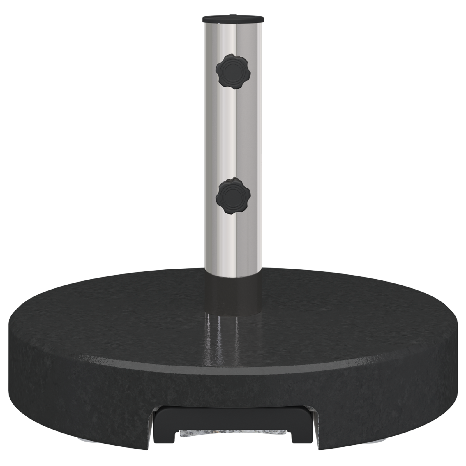 Wheeled Parasol Base with Handle Black Granite 29 kg Round - Image 6