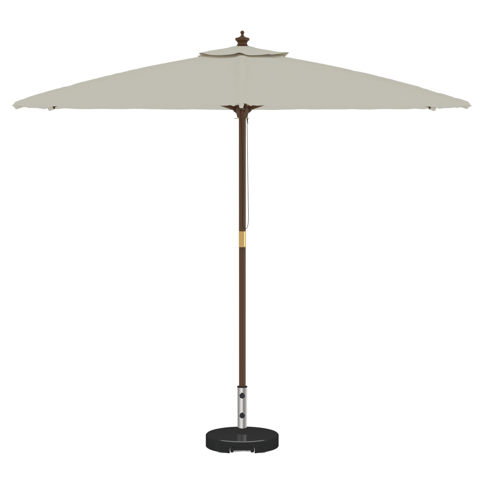 Wheeled Parasol Base with Handle Black Granite 29 kg Round - Image 3