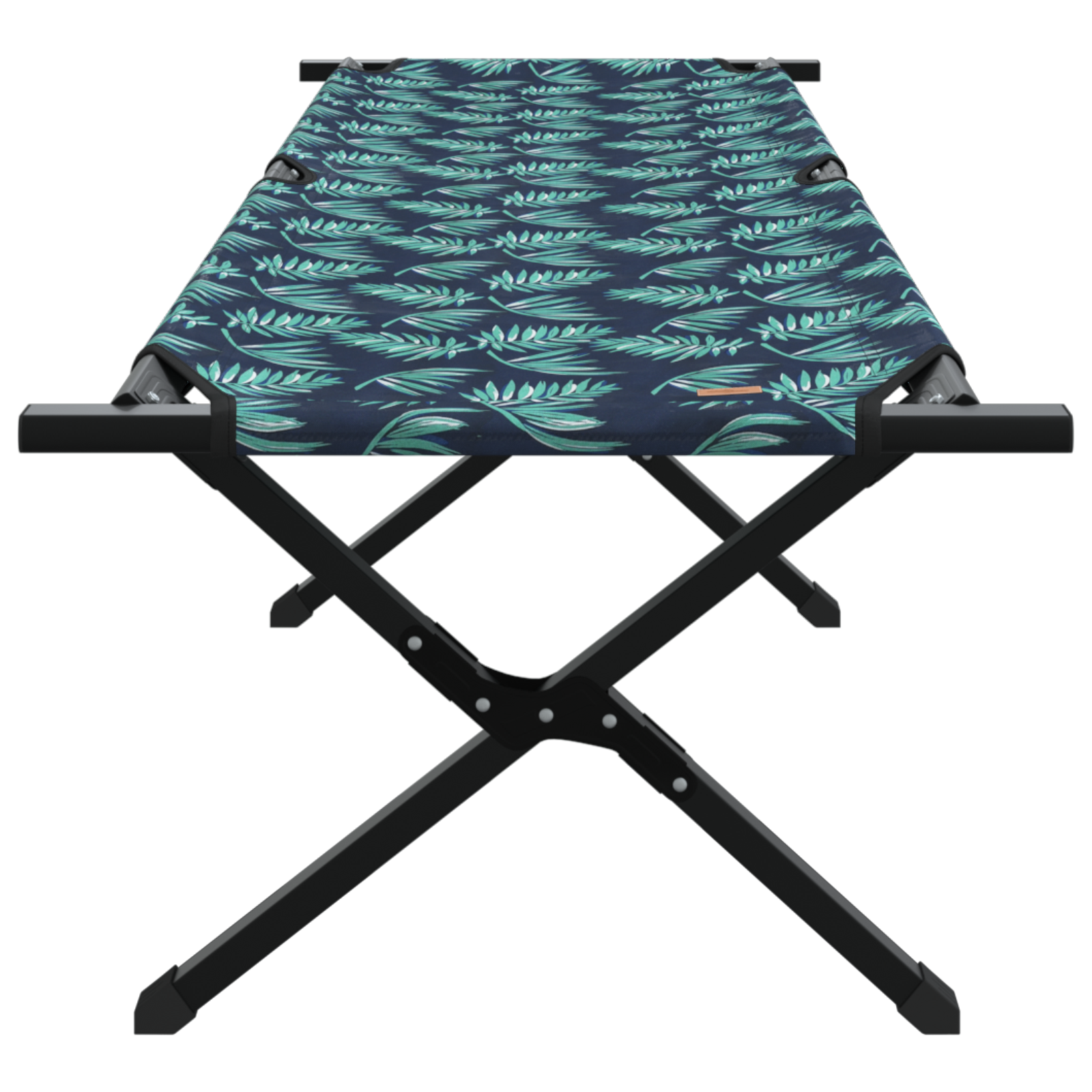 Folding Sun Bed with Carry Bag Leaf Pattern 600D Oxford Fabric - Image 3