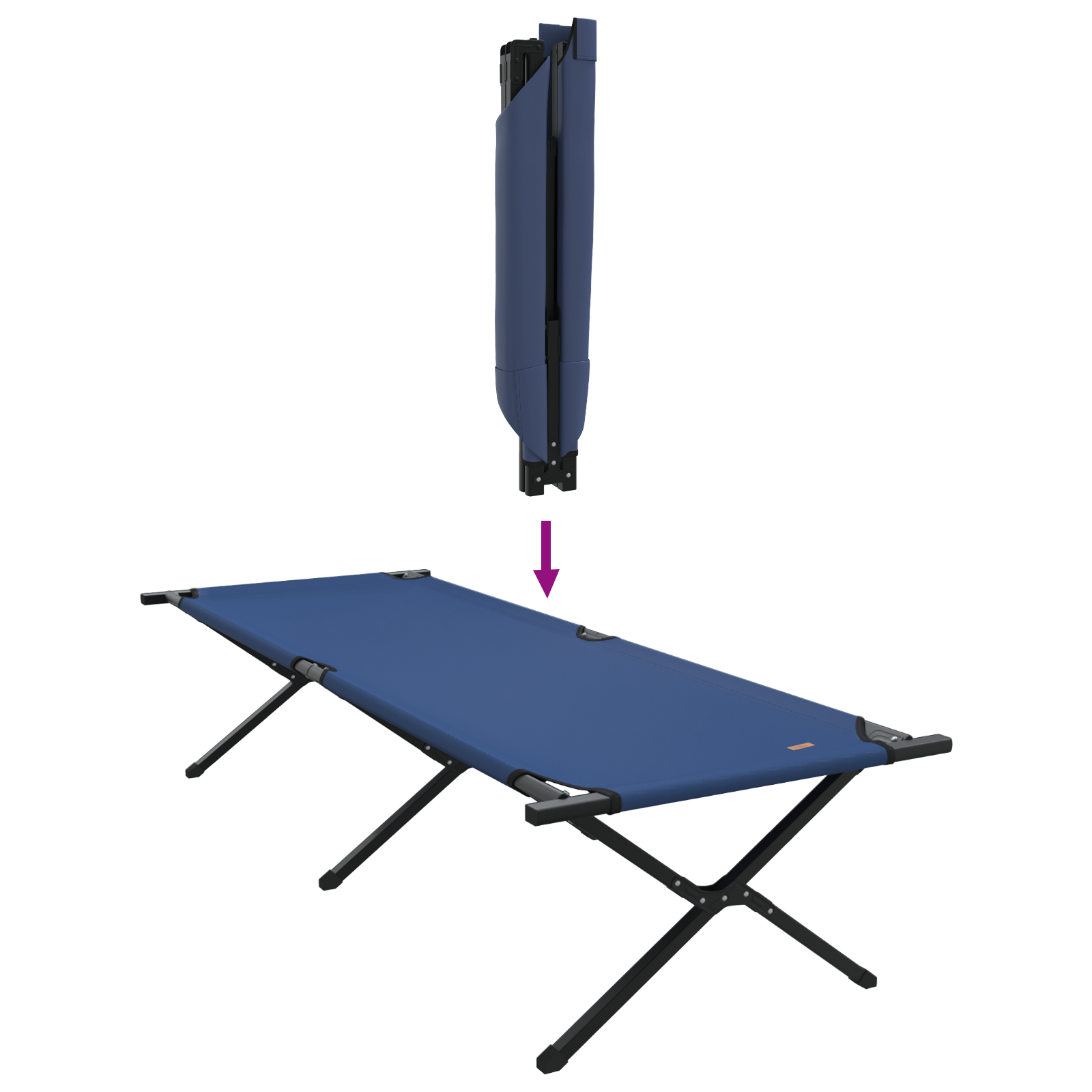 Folding Sun Beds 2 pcs with Carry Bag Blue 600D Oxford Fabric - Image 9
