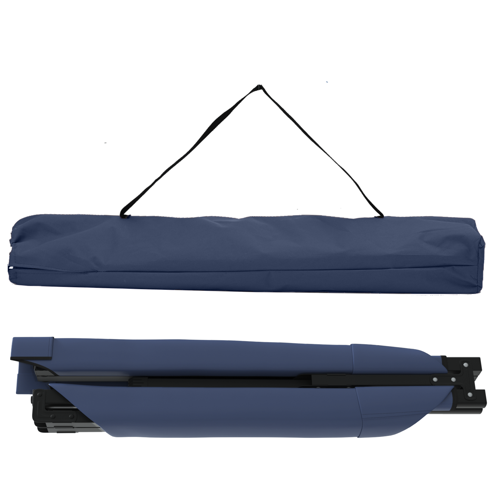 Folding Sun Beds 2 pcs with Carry Bag Blue 600D Oxford Fabric - Image 5