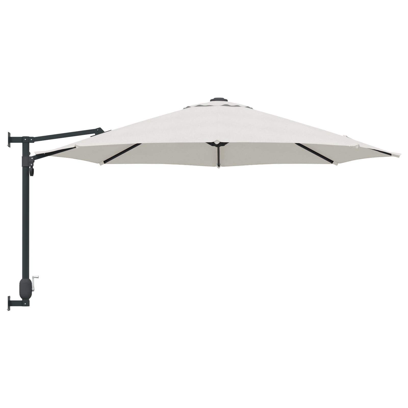 Cantilever Umbrella Sand Polyester, Aluminium Large Collapsible - Image 5