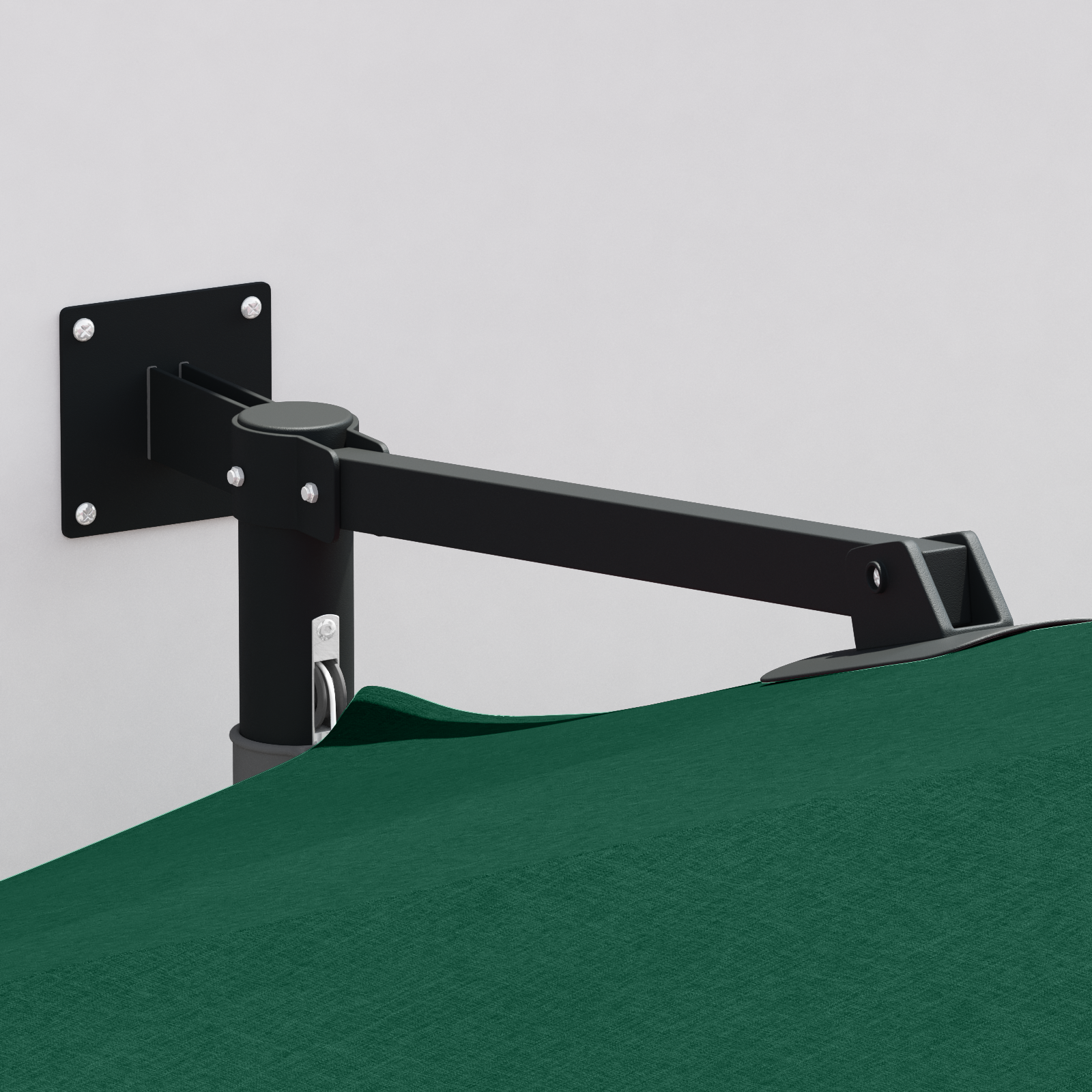 Large Green Patio Umbrella Metal, Polyester Large Tiltable - Image 3