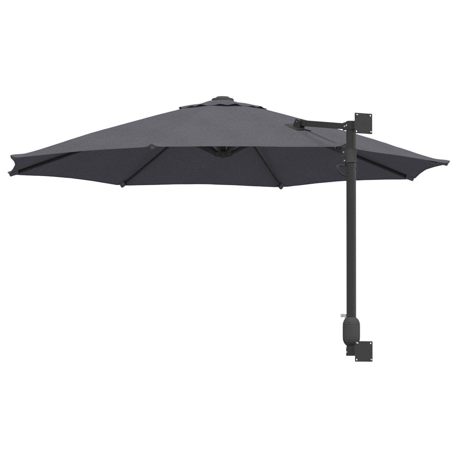 Patio Umbrella Anthracite Powder-Coated Steel, Polyester Large - Image 6