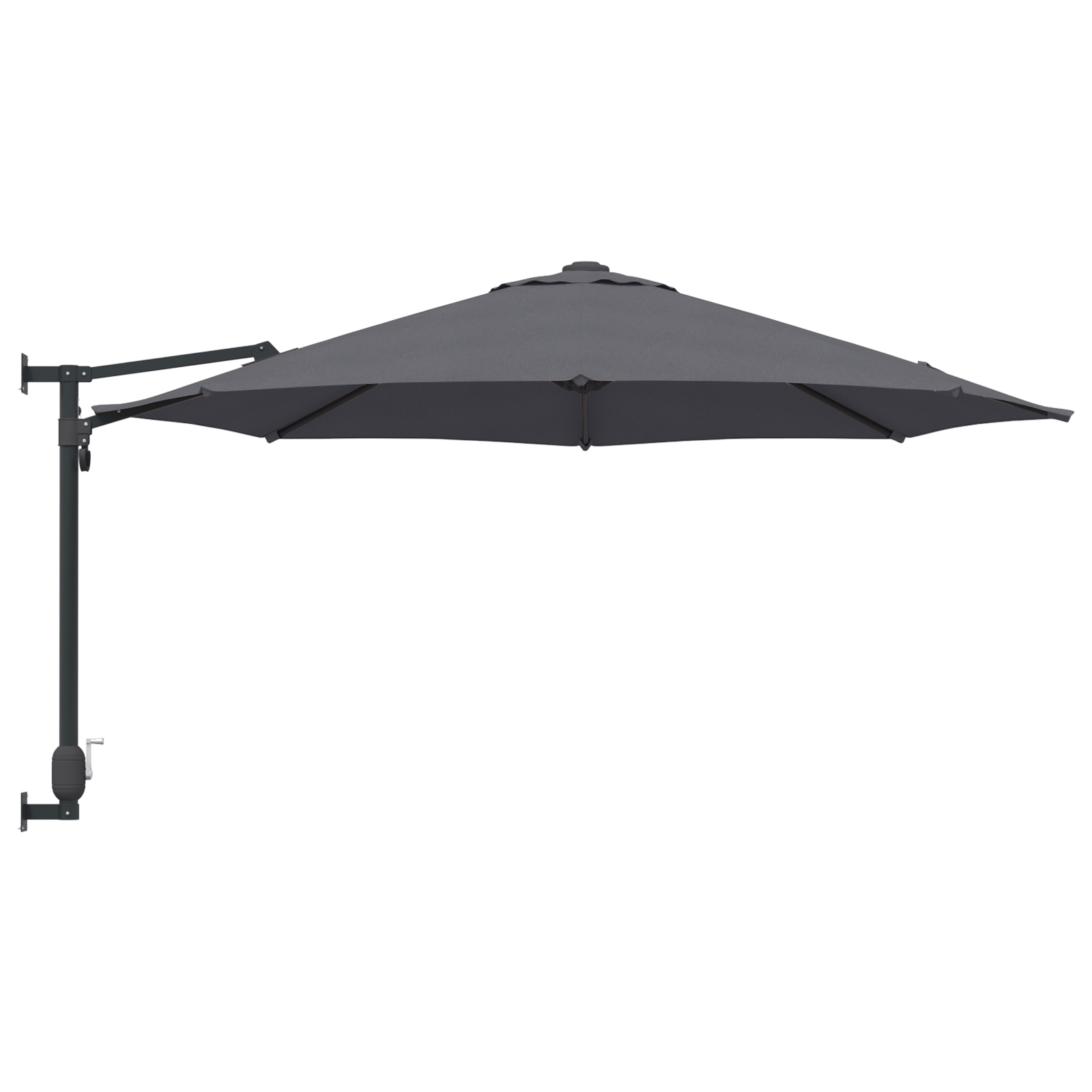 Patio Umbrella Anthracite Powder-Coated Steel, Polyester Large - Image 5
