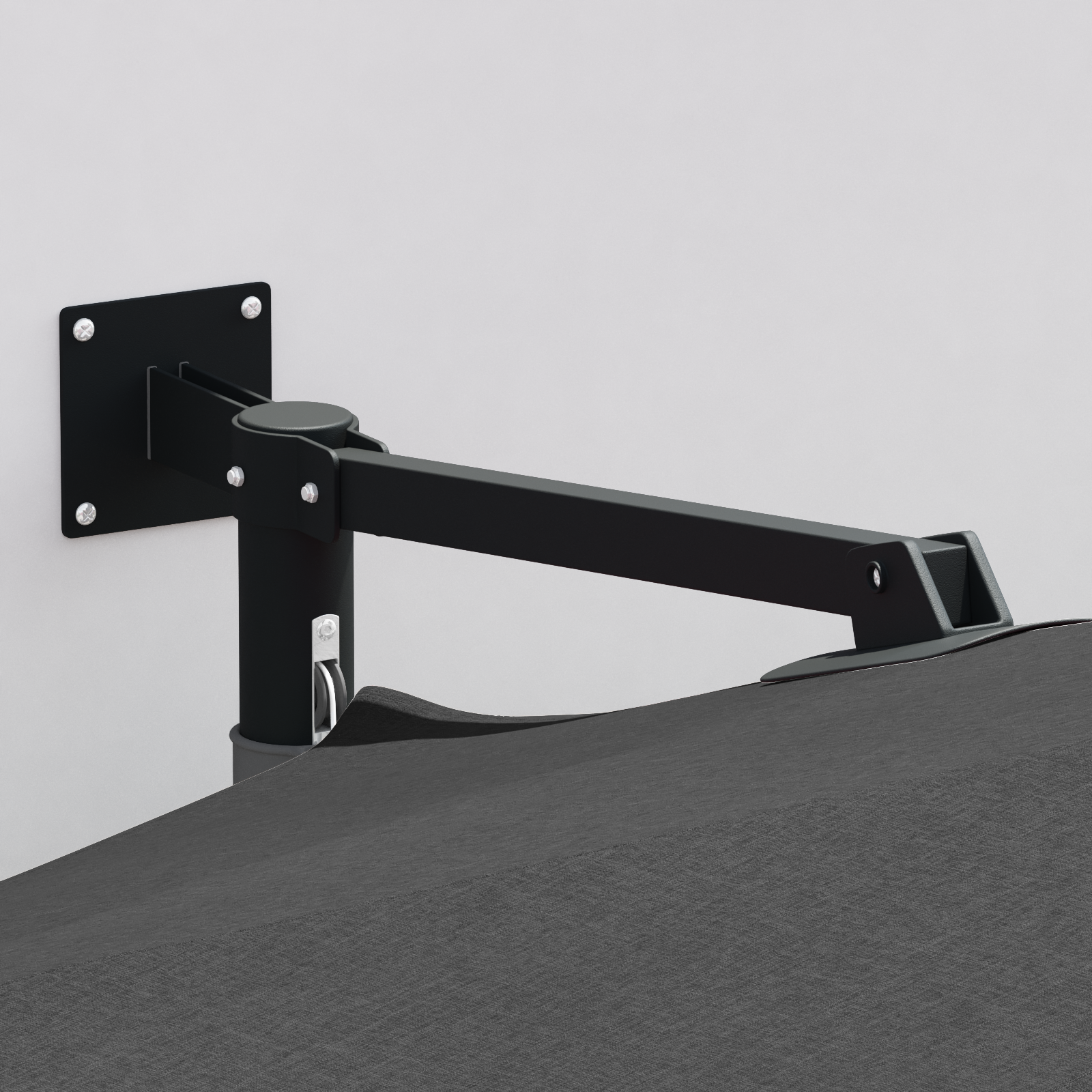 Patio Umbrella Anthracite Powder-Coated Steel, Polyester Large - Image 3