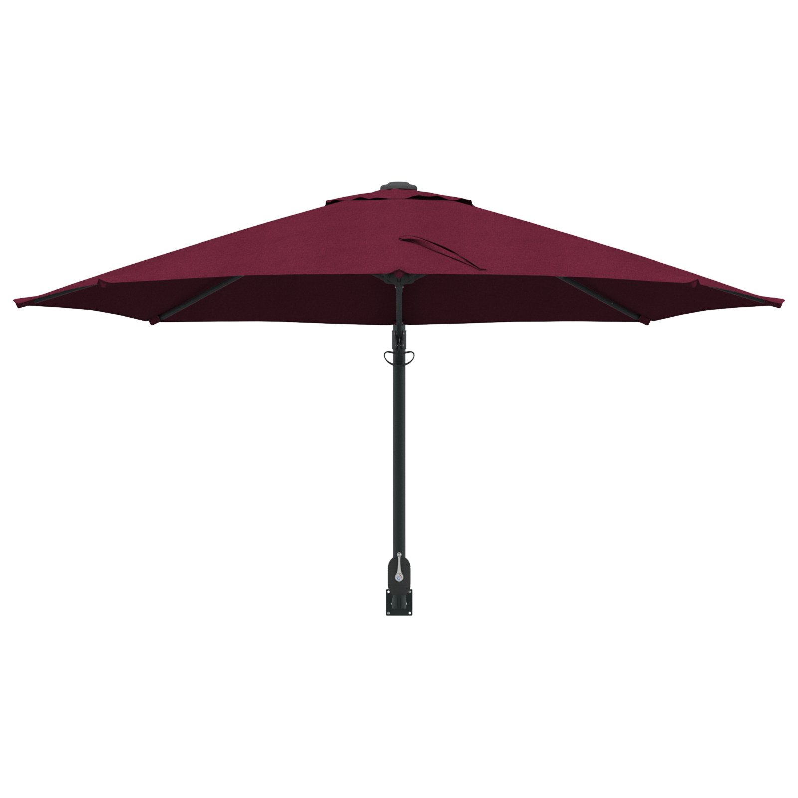 Patio Umbrella Bordeaux red Polyester Large Collapsible - Image 4