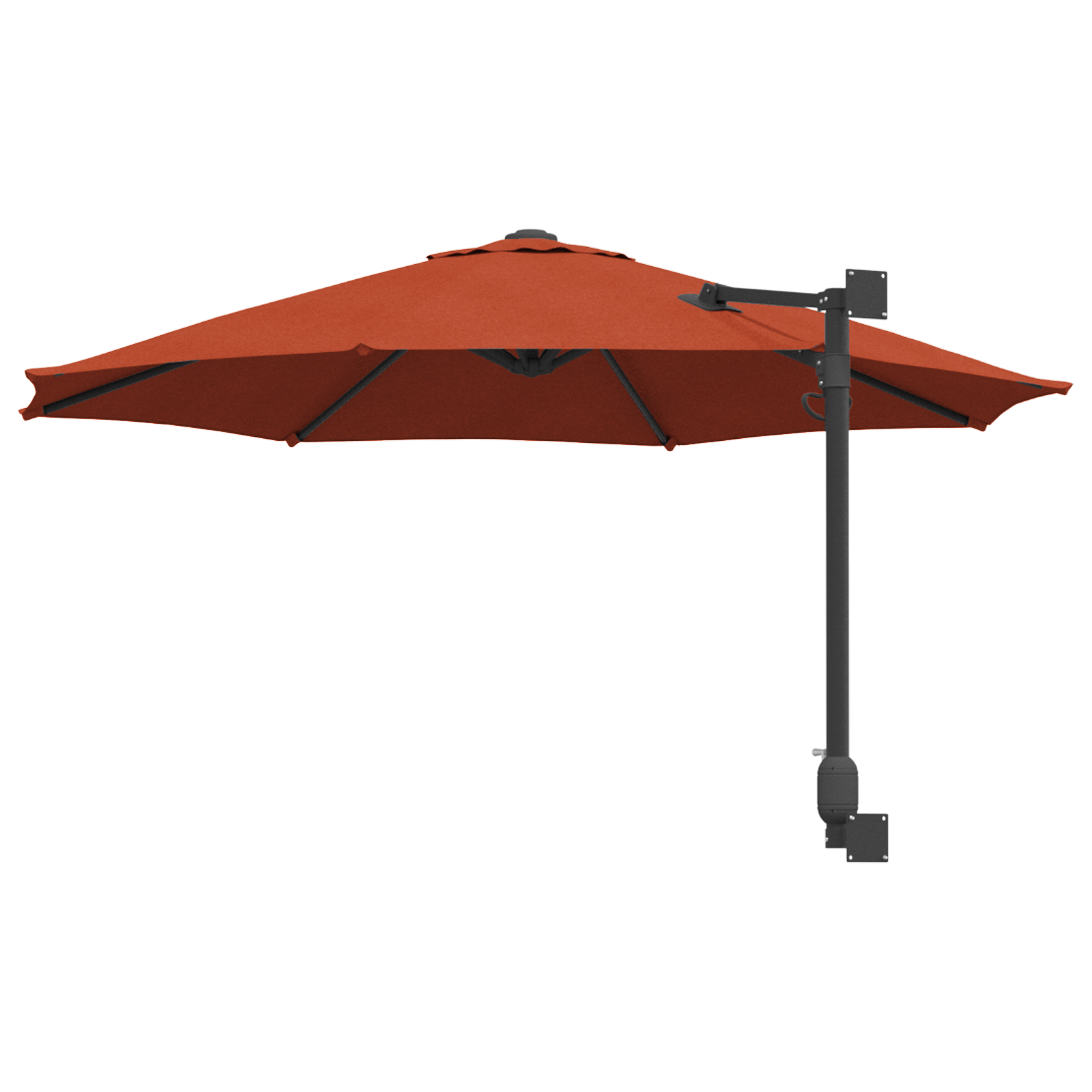 Patio Umbrella Terracotta Aluminium frame, Polyester canopy Large - Image 6