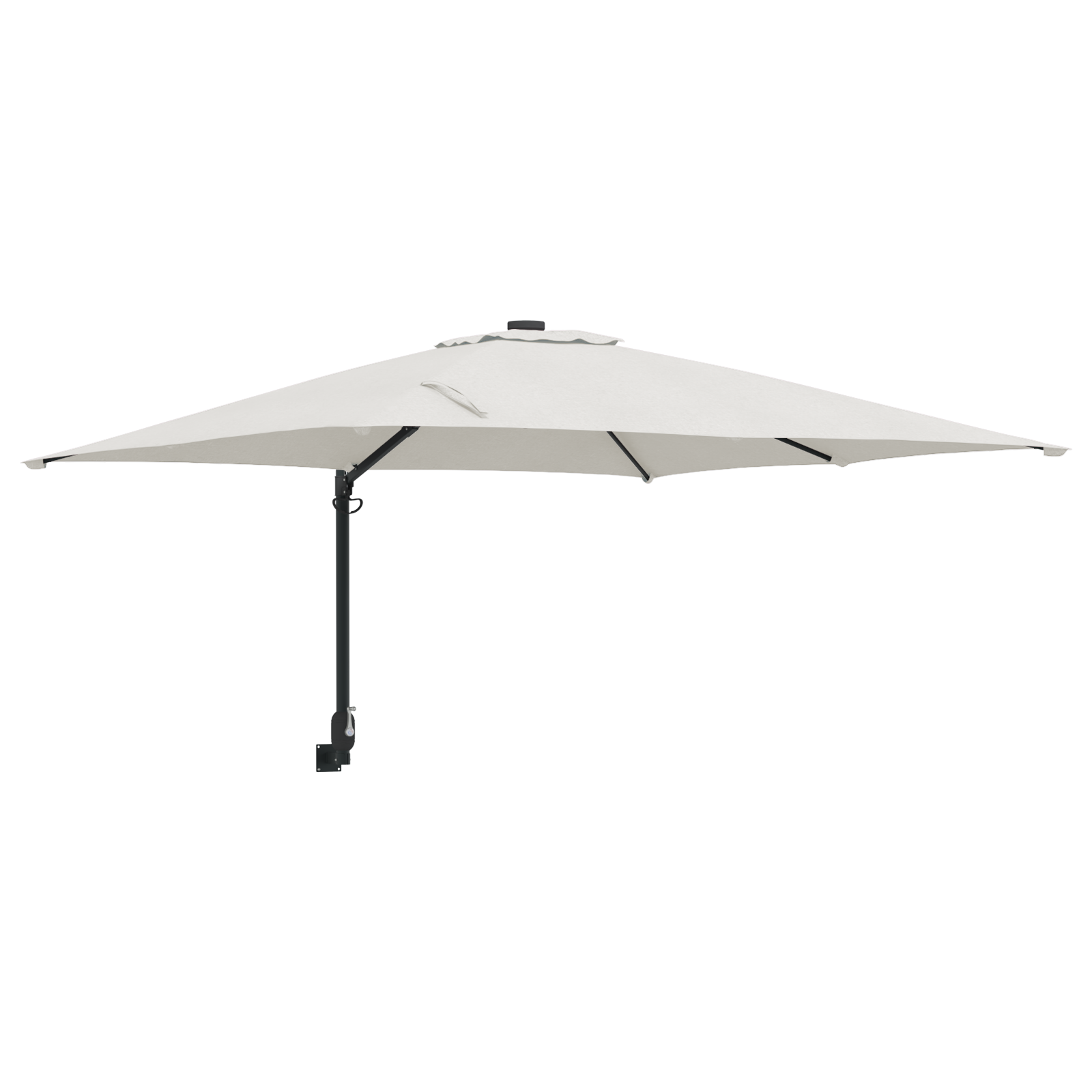 Patio Umbrella Sand Polyester, Aluminium Large Foldable - Image 2