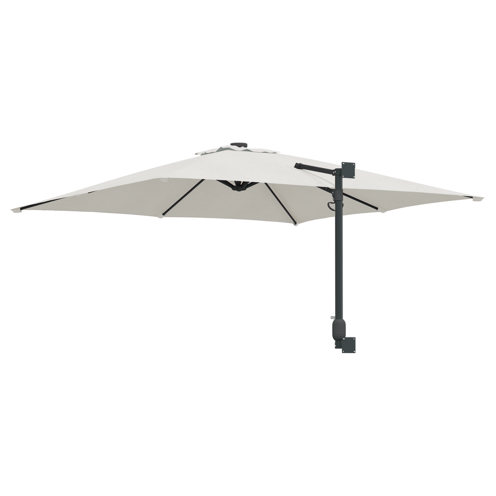 Patio Umbrella Sand Polyester, Aluminium Large Foldable - Image 6