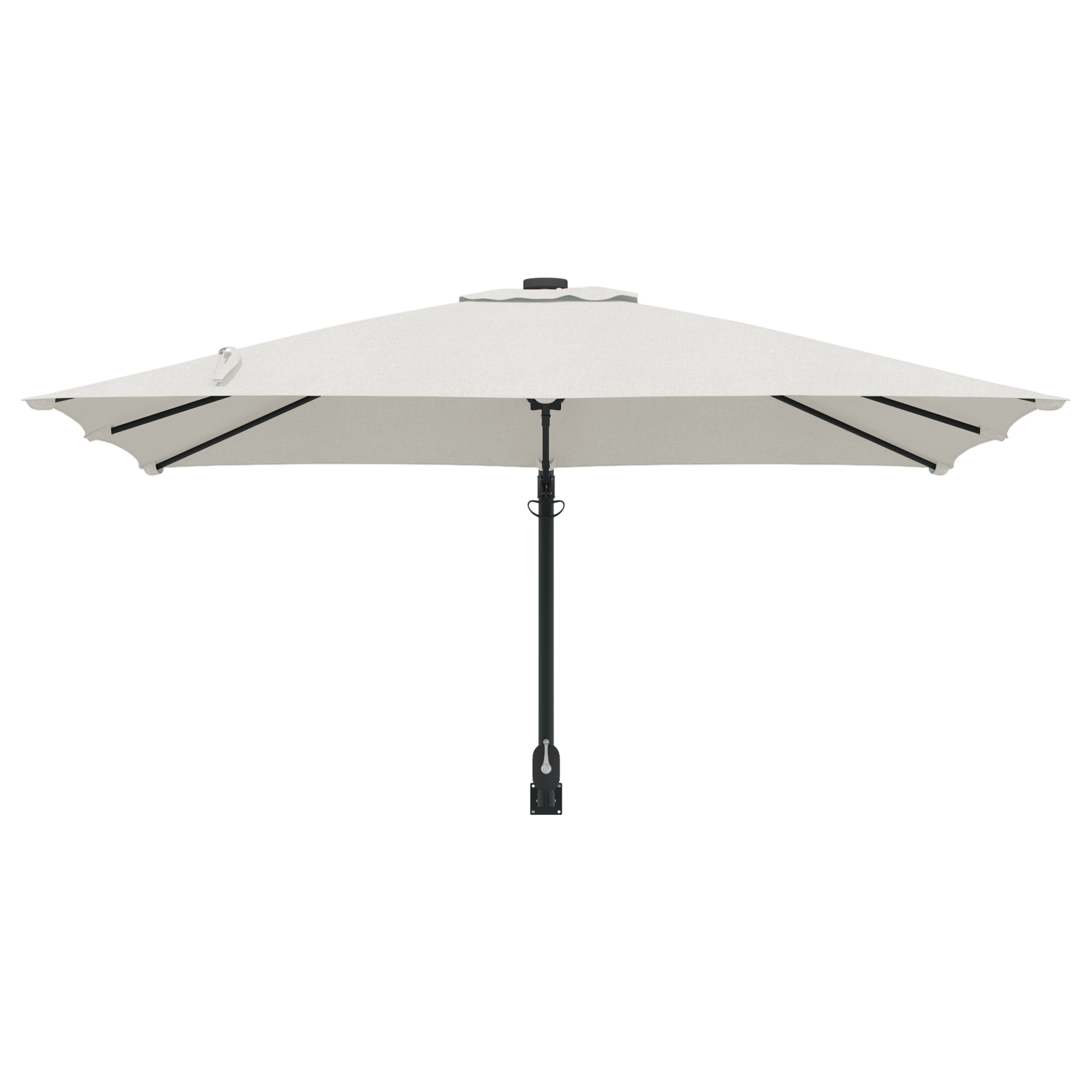 Patio Umbrella Sand Polyester, Aluminium Large Foldable - Image 4