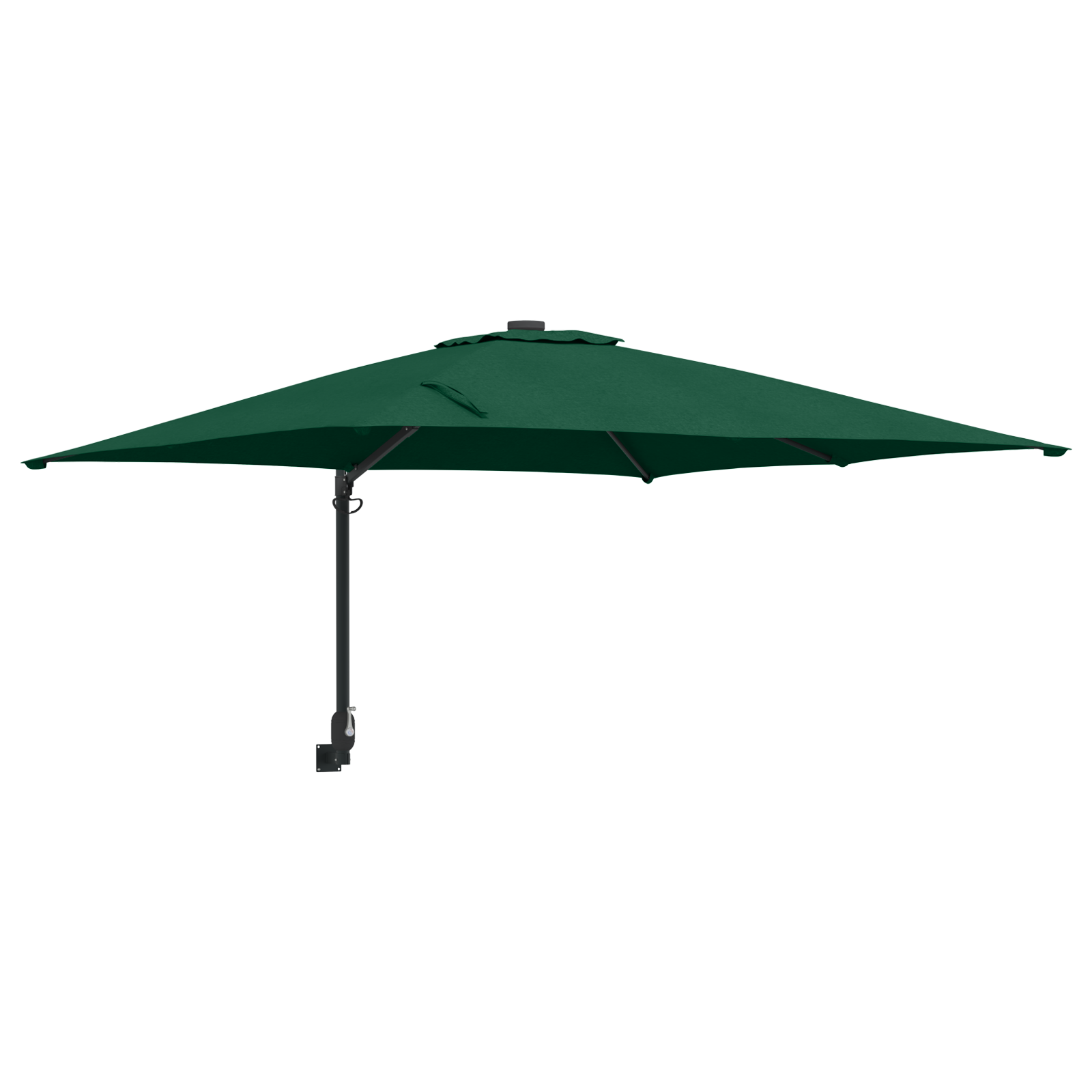 Patio Umbrella Green Polyester 300 cm x 300 cm Collapsible - Image 2