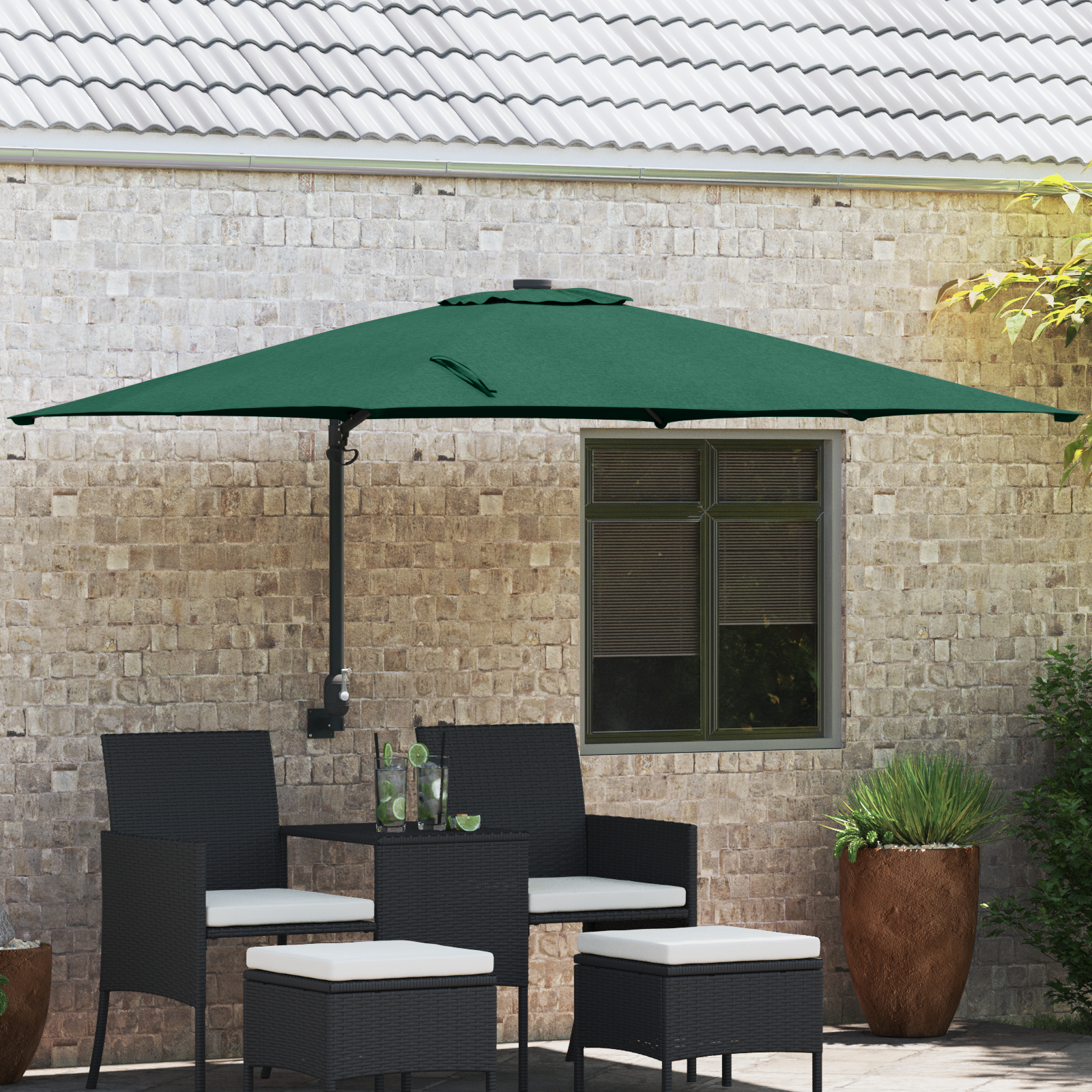 Wandparasol Groen 247 cm