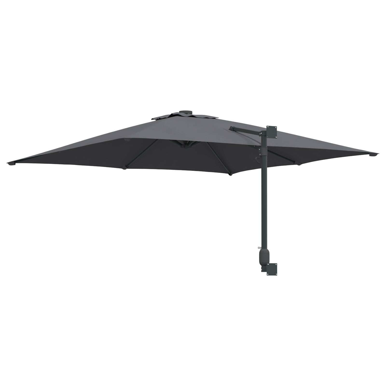 Outdoor Umbrella Anthracite Polyester, Powder-Coated Steel Large - Image 6