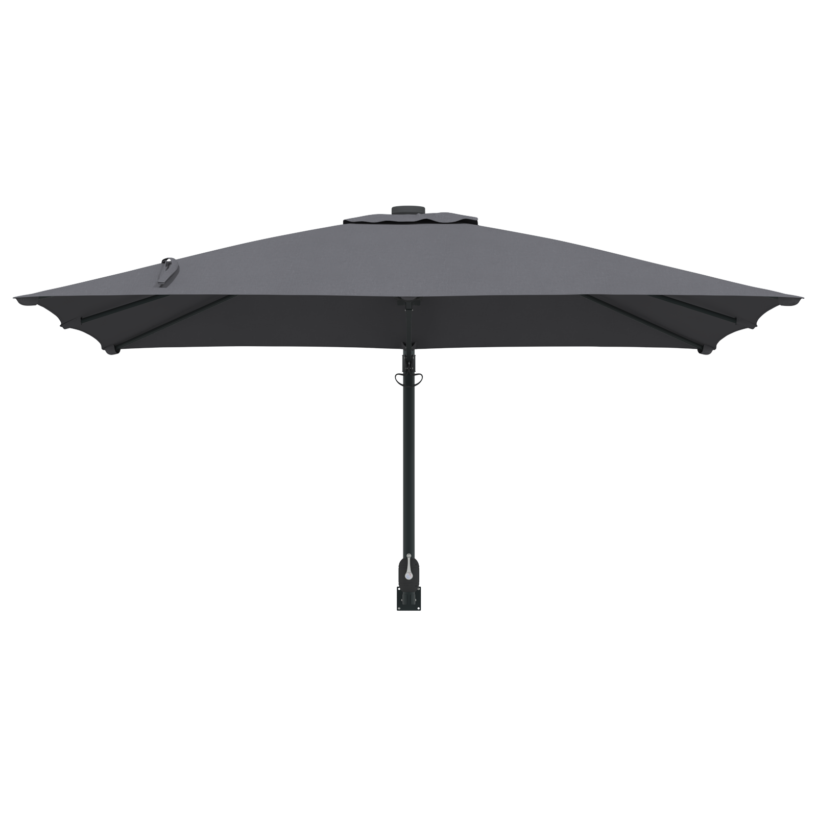 Outdoor Umbrella Anthracite Polyester, Powder-Coated Steel Large - Image 4