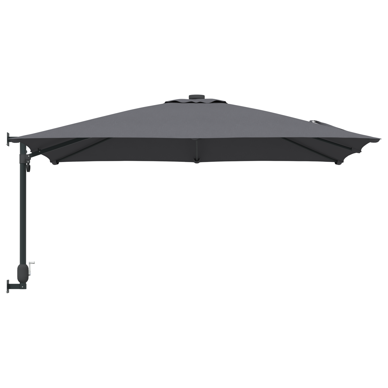 Outdoor Umbrella Anthracite Polyester, Powder-Coated Steel Large - Image 5