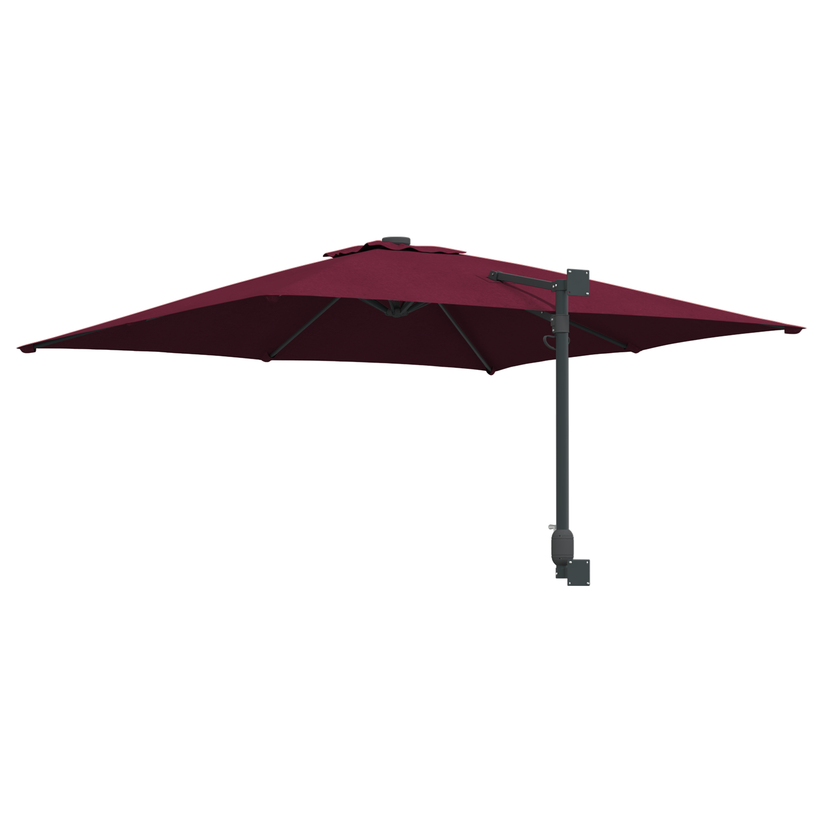 Patio Umbrella Bordeaux red Polyester fabric Large Collapsible - Image 6