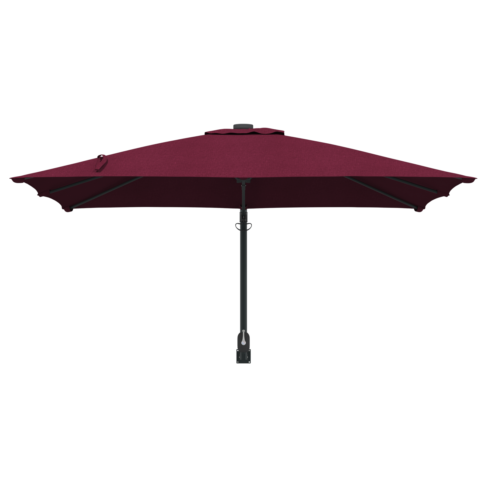 Patio Umbrella Bordeaux red Polyester fabric Large Collapsible - Image 4