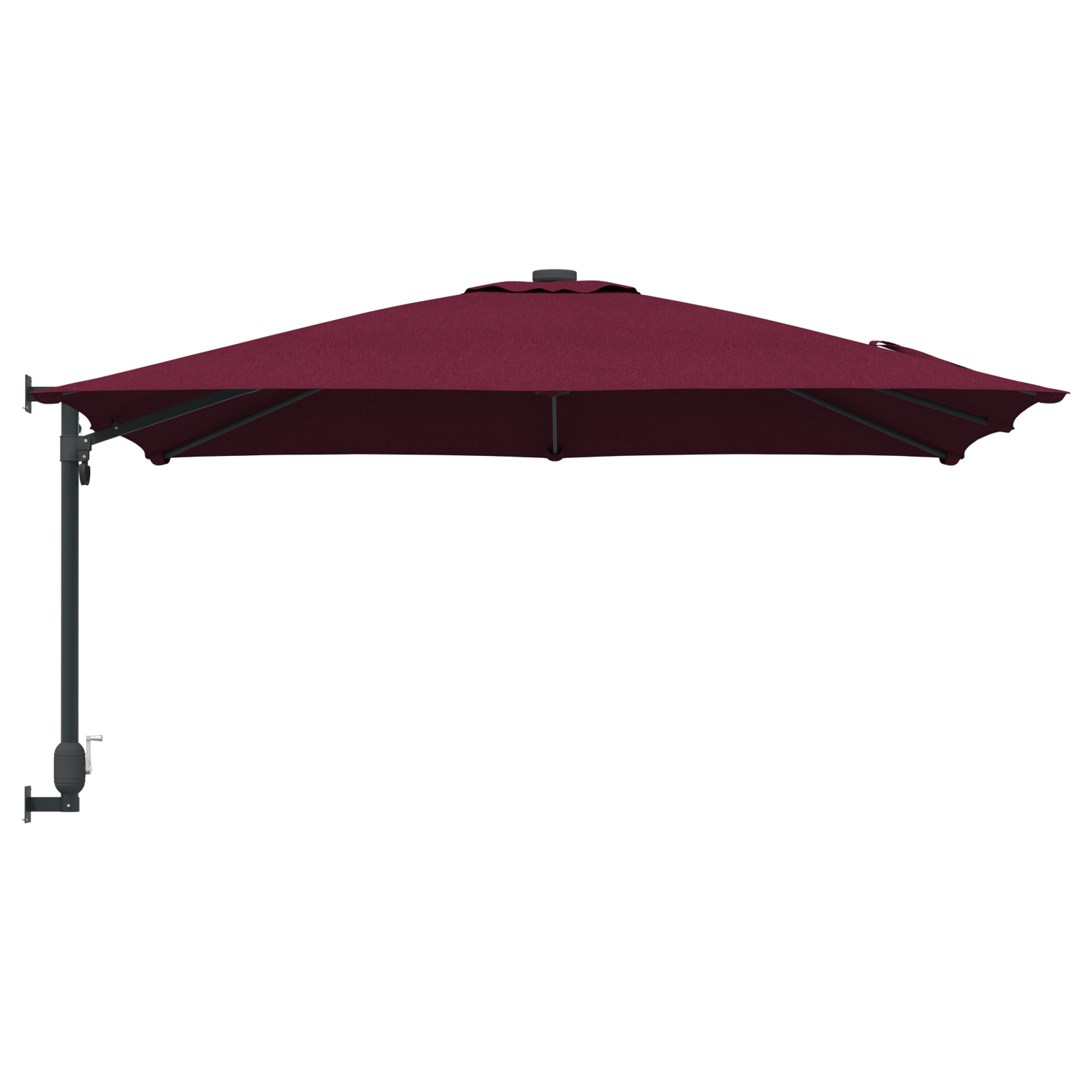 Patio Umbrella Bordeaux red Polyester fabric Large Collapsible - Image 5