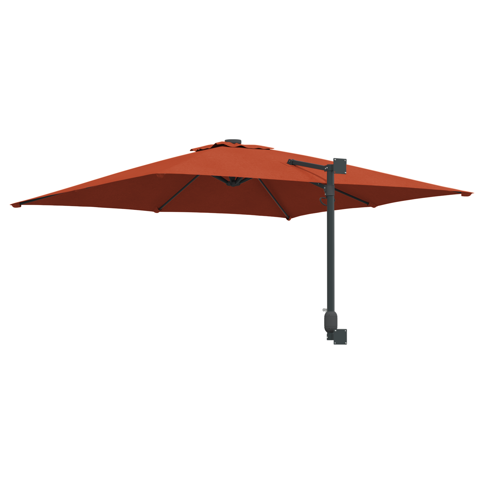 Cantilever Umbrella Terracotta Polyester Large Tiltable - Image 6