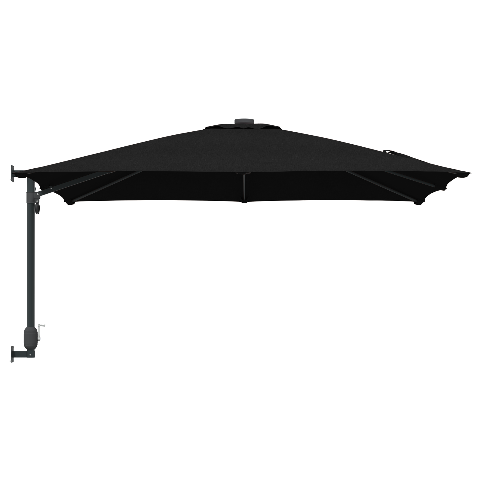 Patio Umbrella Black Polyester, Steel Large Tiltable - Image 5