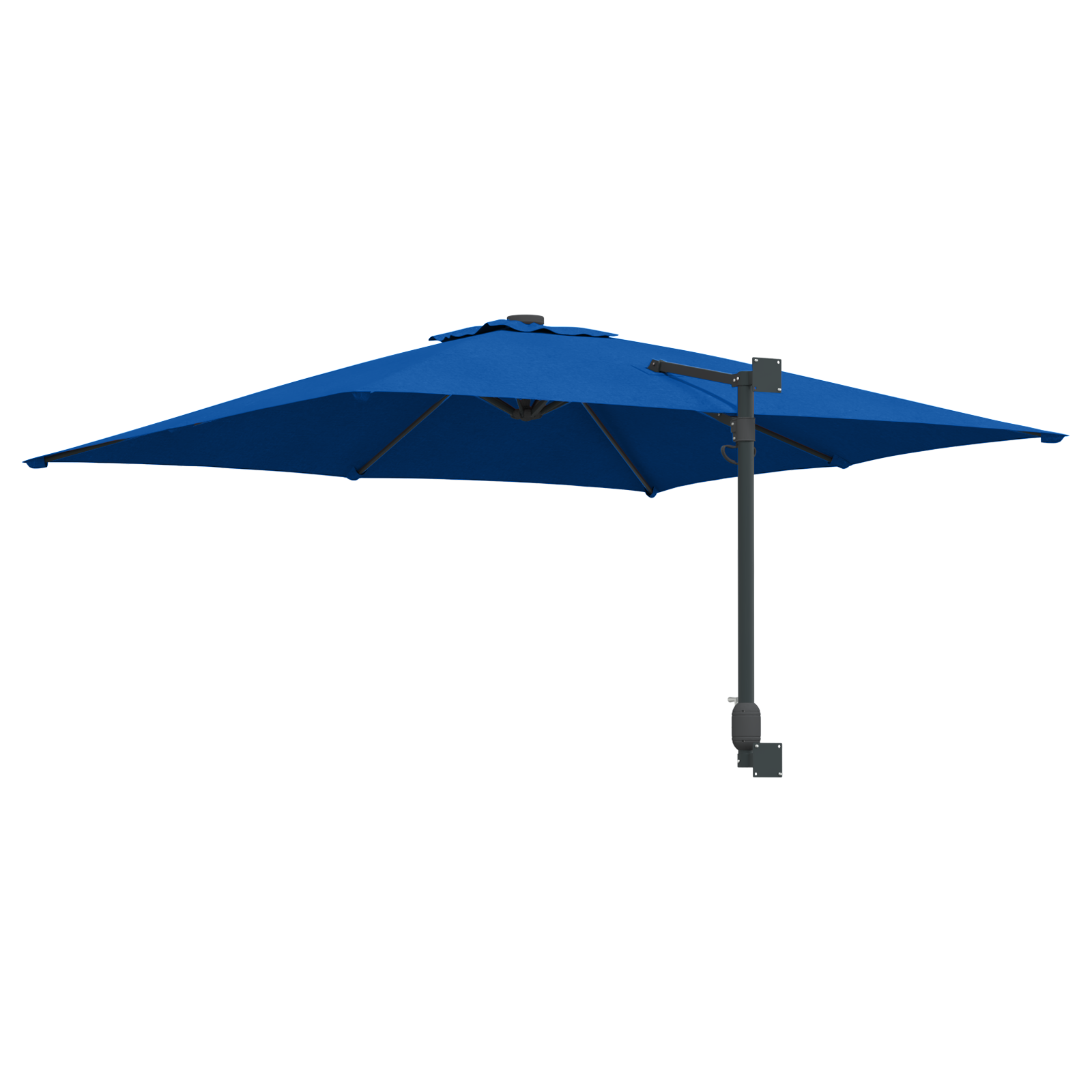 Patio Umbrella Azure Blue Steel, Polyester Large Adjustable - Image 6