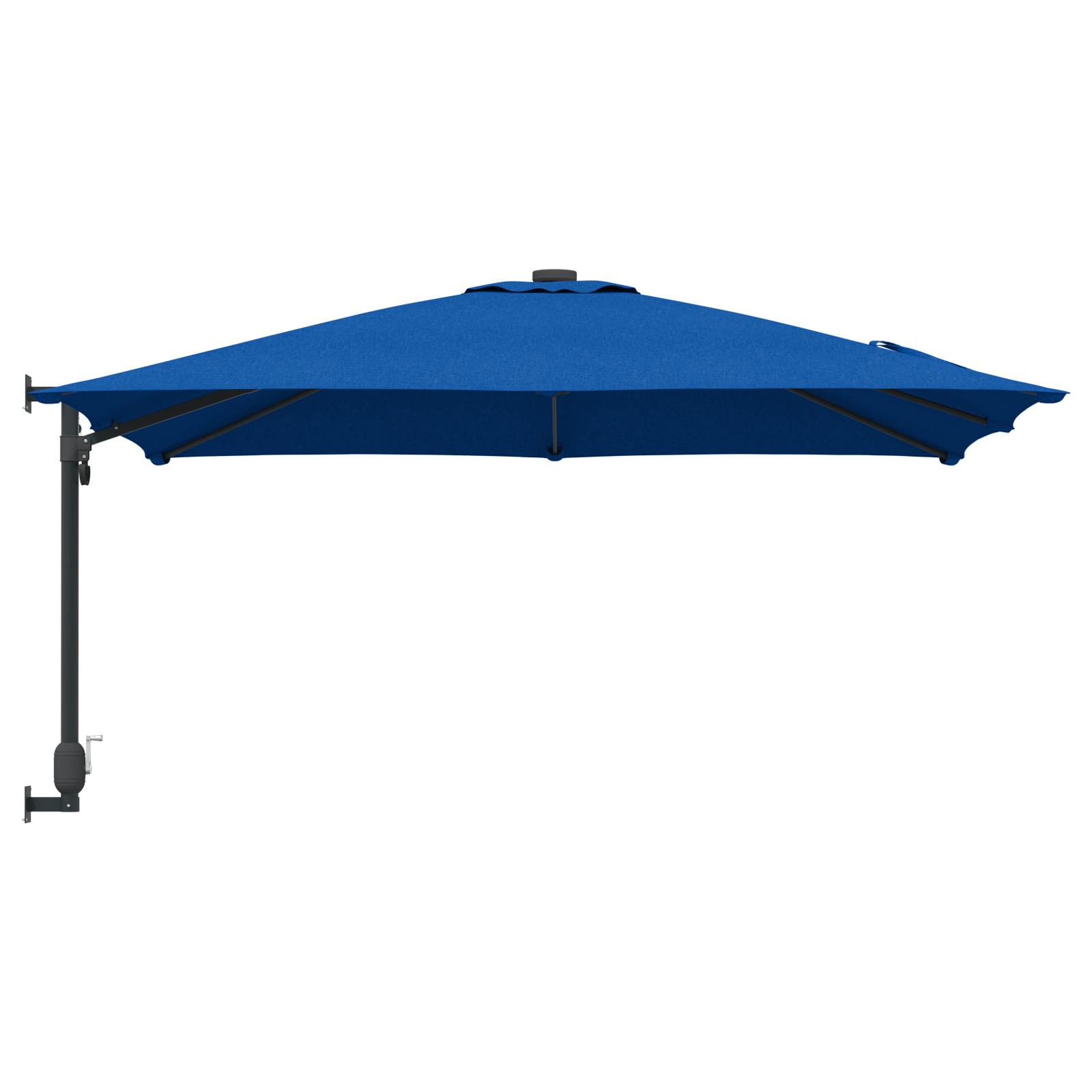 Patio Umbrella Azure Blue Steel, Polyester Large Adjustable - Image 5
