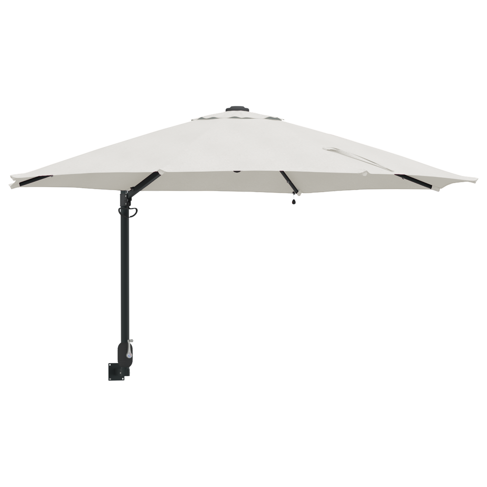 Wall-mounted Garden Parasol with LEDs Sand 248 cm - Image 2