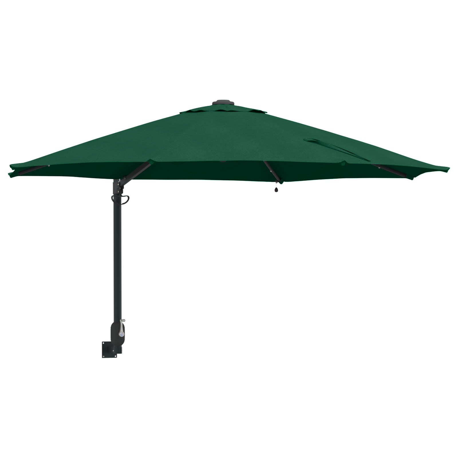 Wall-mounted Garden Parasol with LEDs Green 248 cm - Image 2