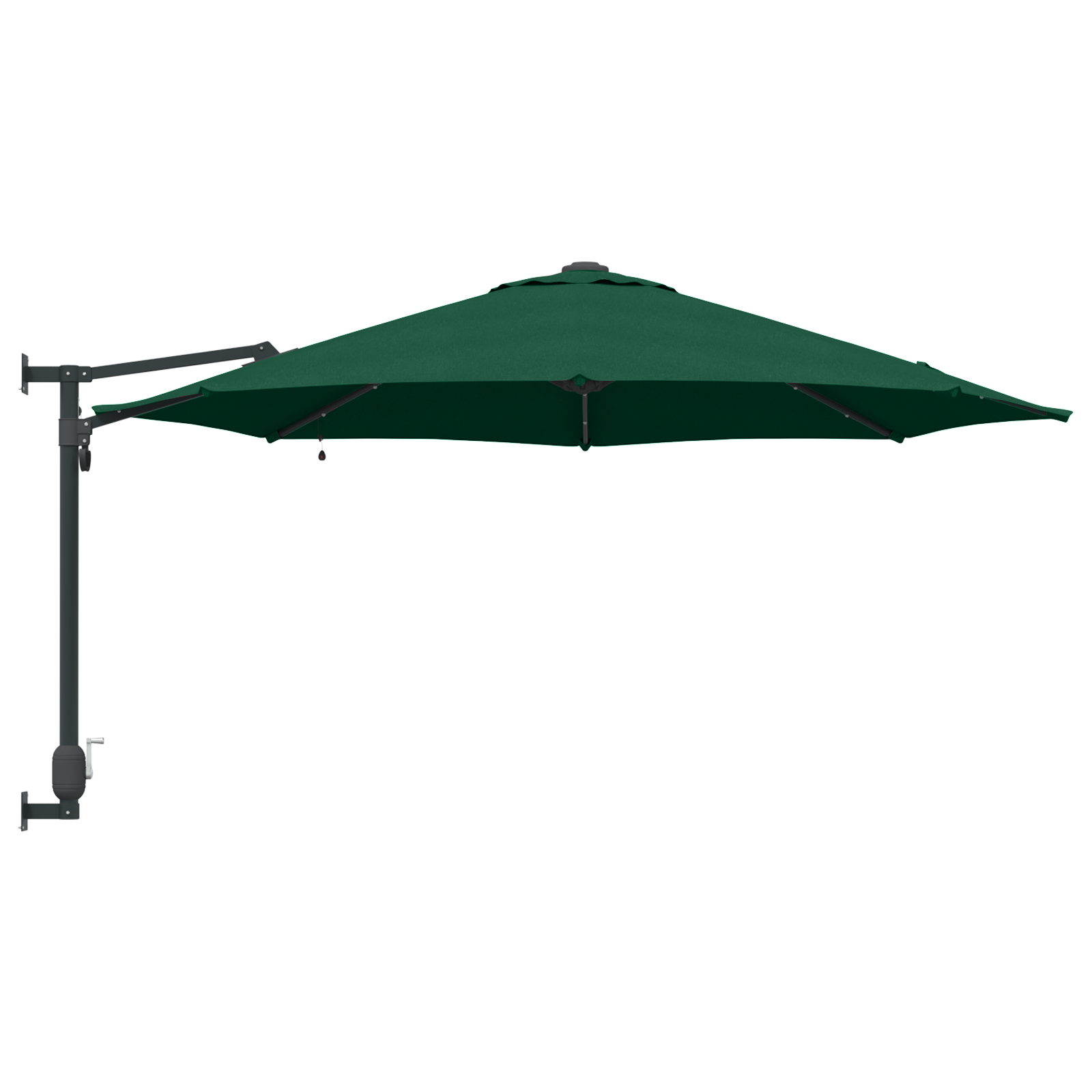 Wall-mounted Garden Parasol with LEDs Green 248 cm - Image 5