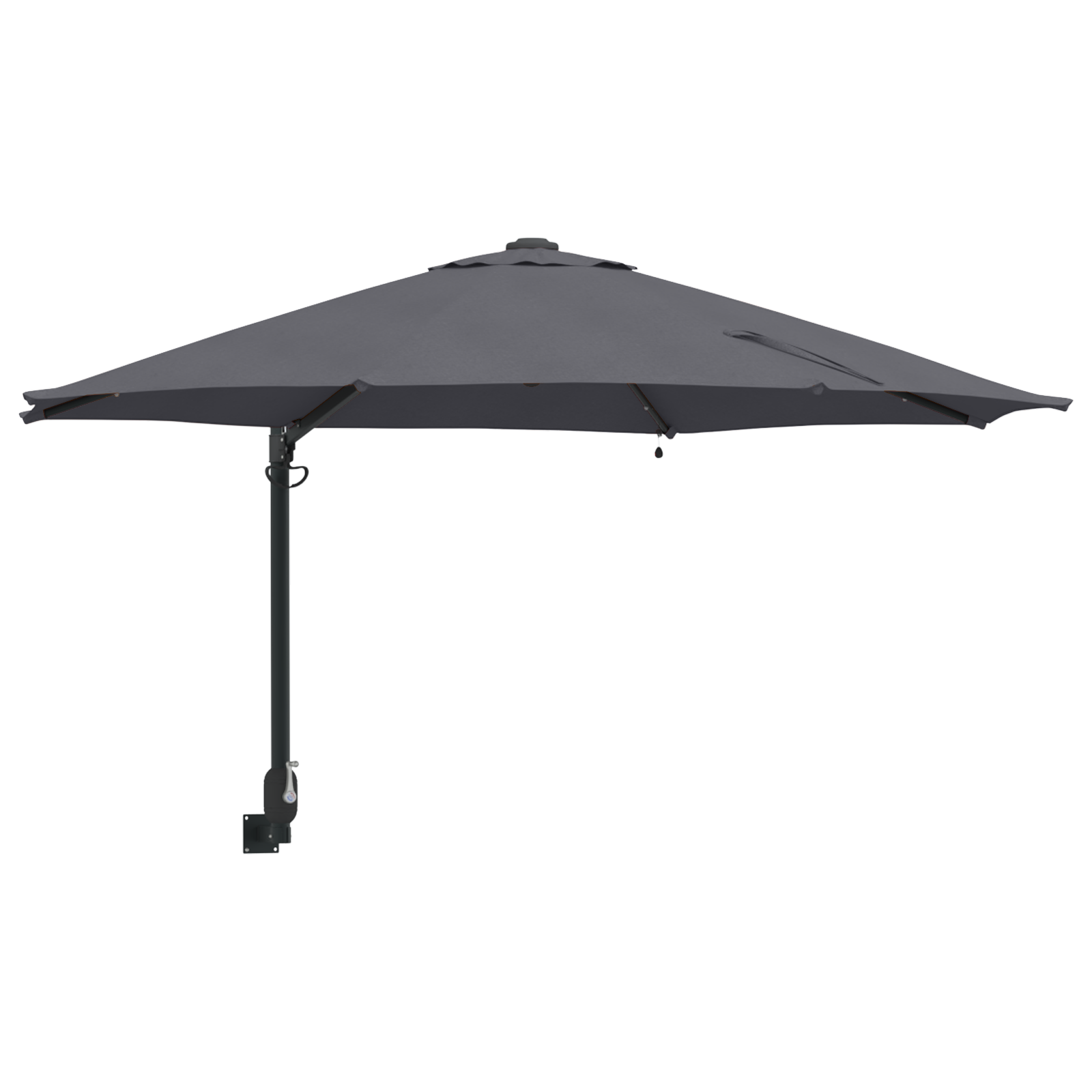 Wall-mounted Garden Parasol with LEDs Antracite 248 cm - Image 2