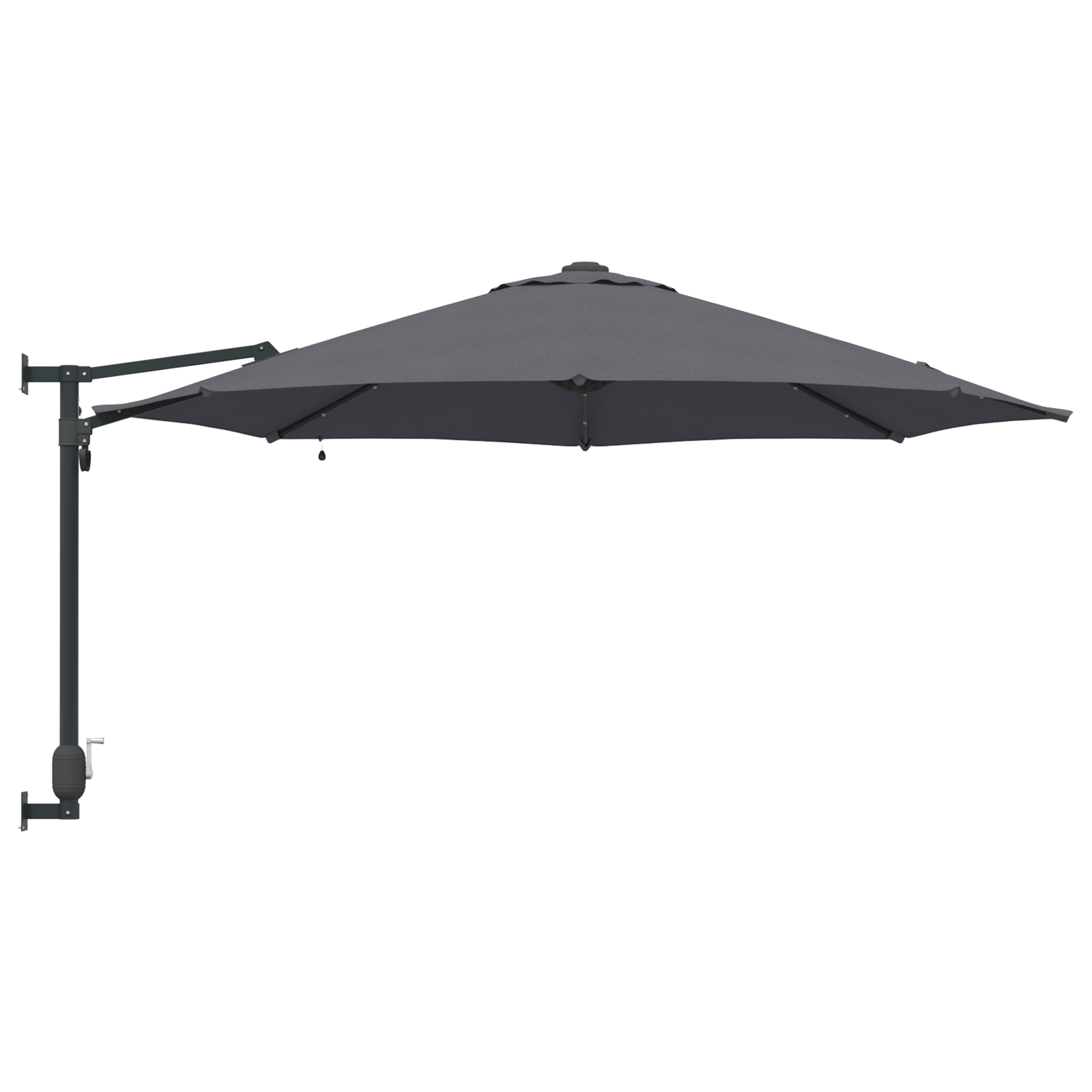 Wall-mounted Garden Parasol with LEDs Antracite 248 cm - Image 5