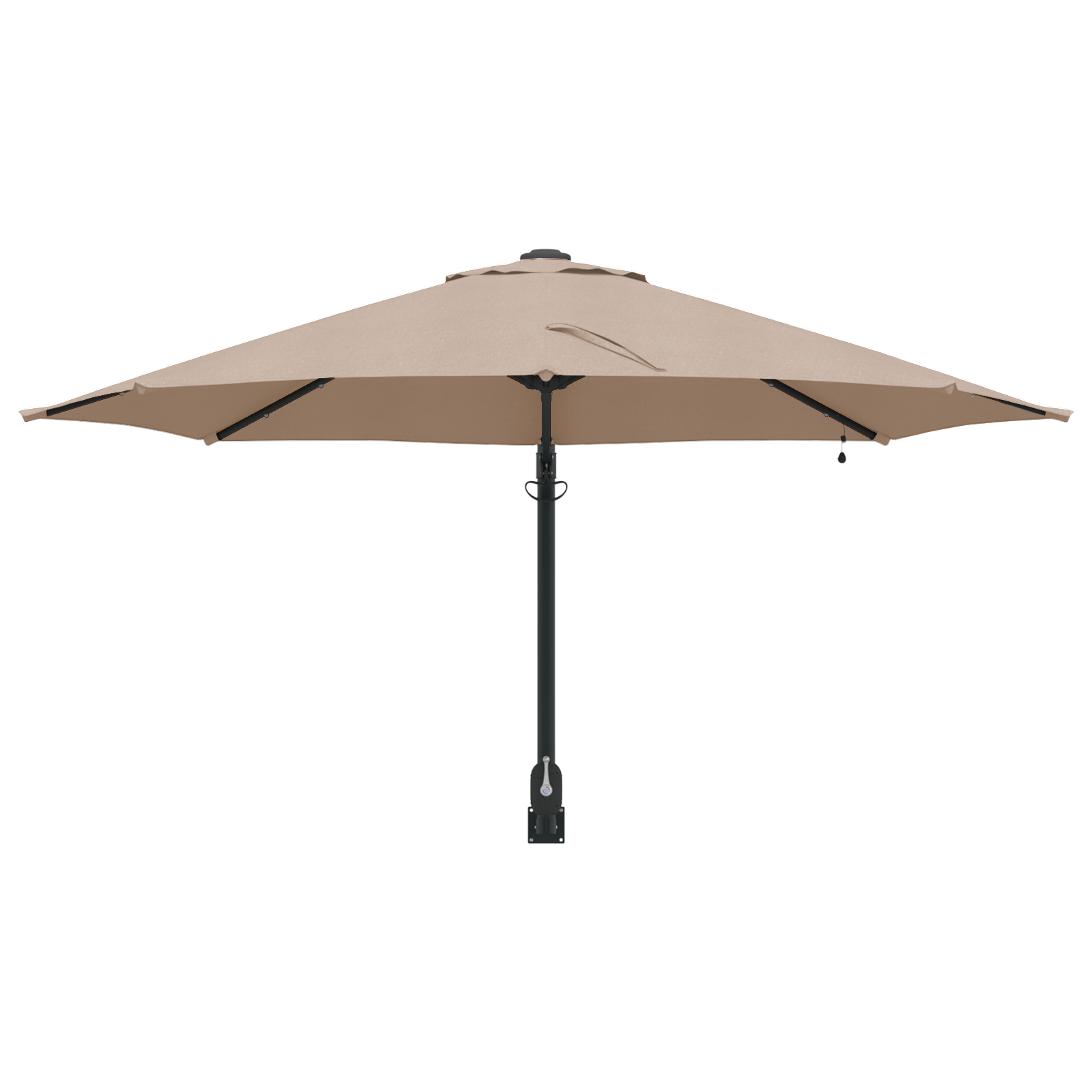 Wall-mounted Garden Parasol with LEDs Taupe 248 cm - Image 4