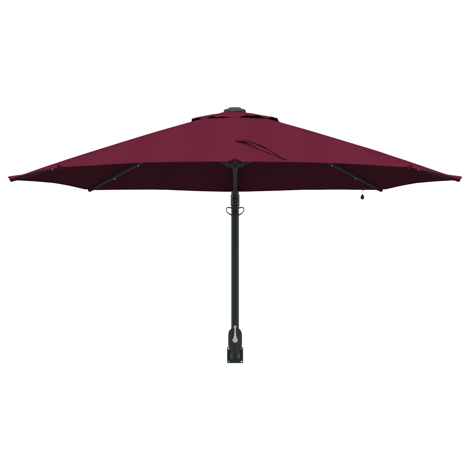 Wall-mounted Garden Parasol with LEDs Bordeaux Red 248 cm - Image 4