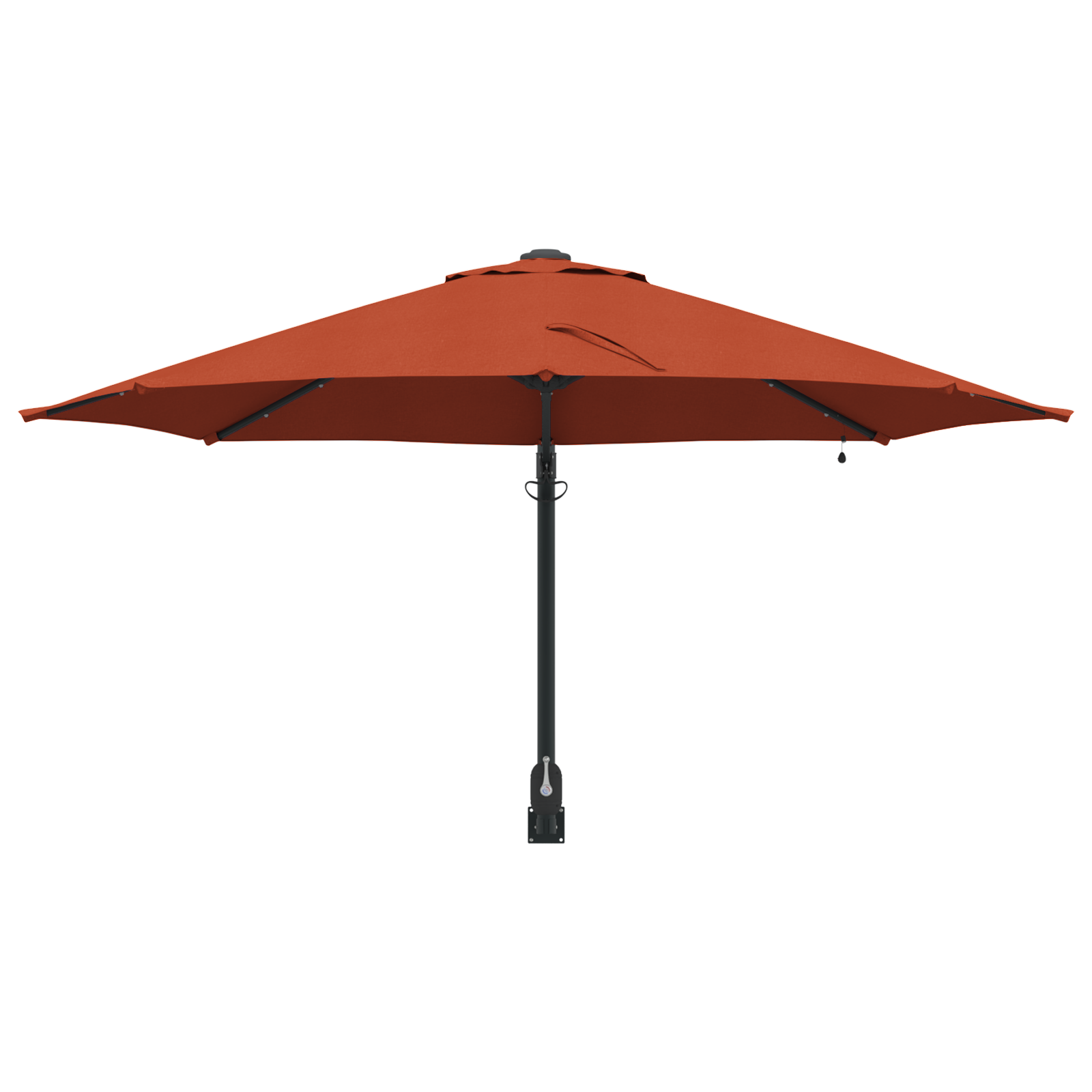 Wall-mounted Garden Parasol with LEDs Terracotta 248 cm - Image 4