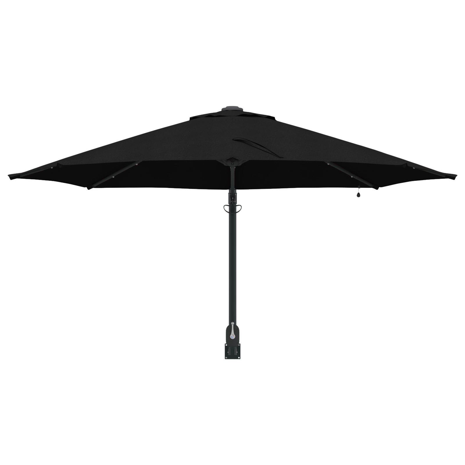 Wall-mounted Garden Parasol with LEDs Black 248 cm - Image 4