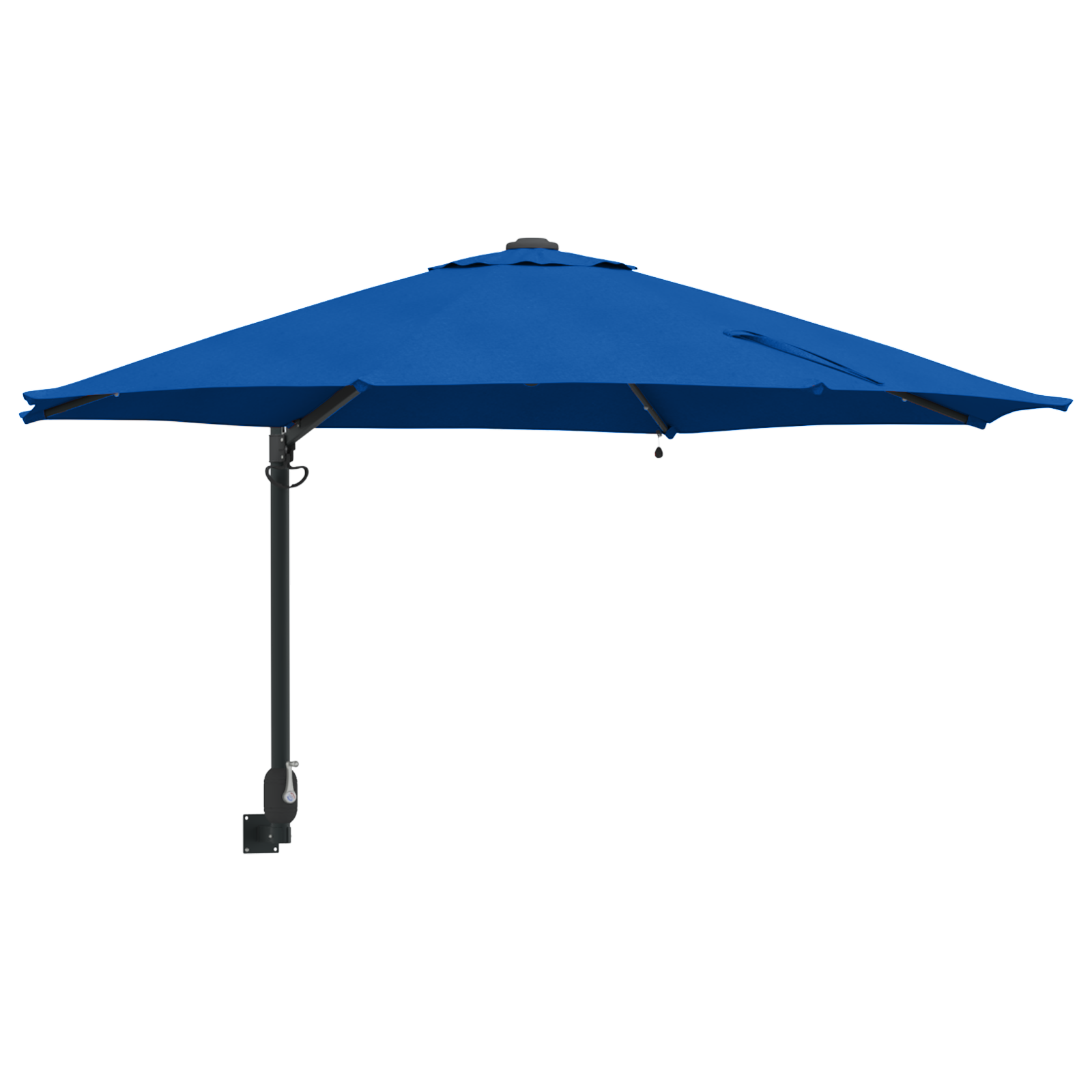 Wall-mounted Garden Parasol with LEDs Azure Blue 248 cm - Image 2