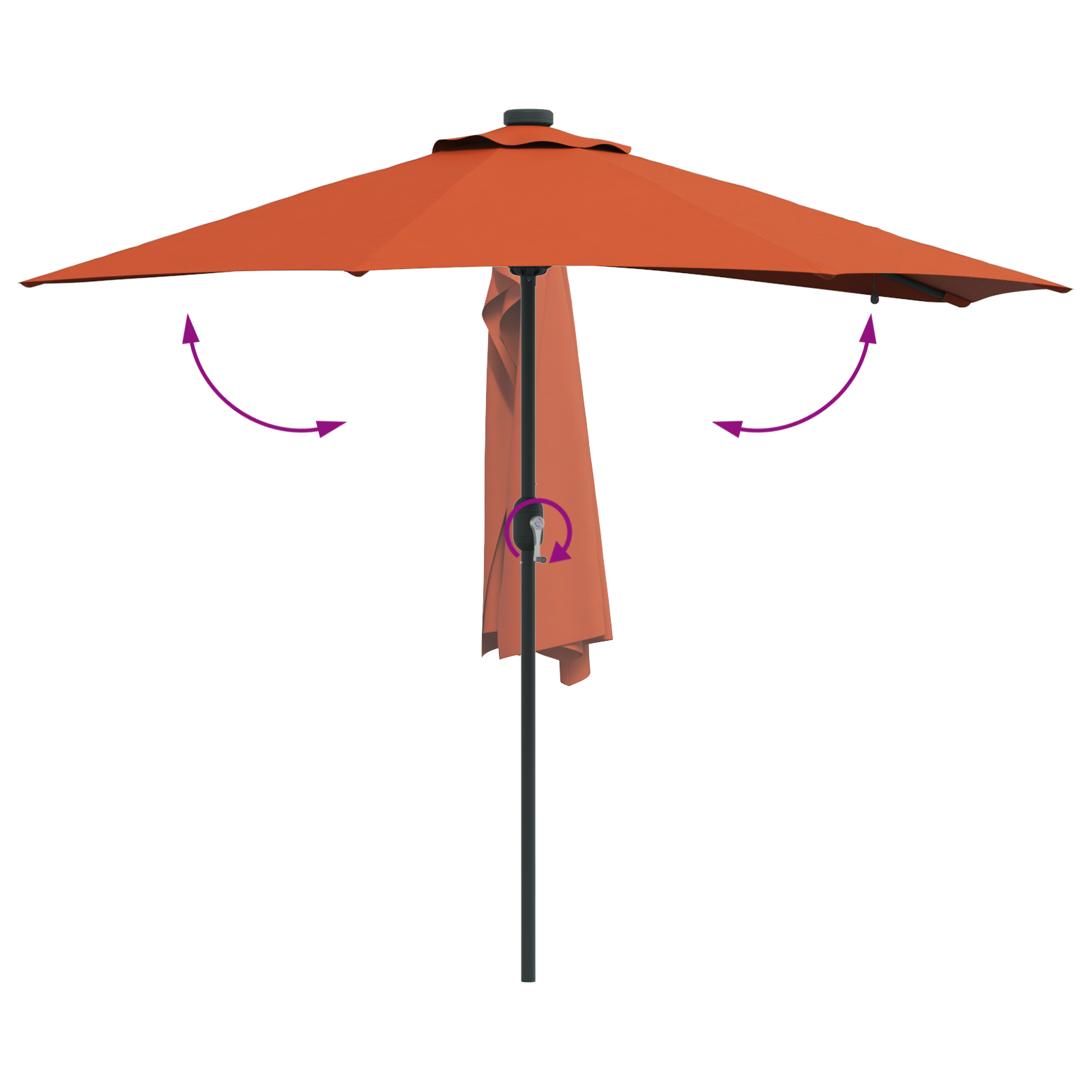 Tuinparasol Terracotta 294 x 150 x 223 cm Stof image 9