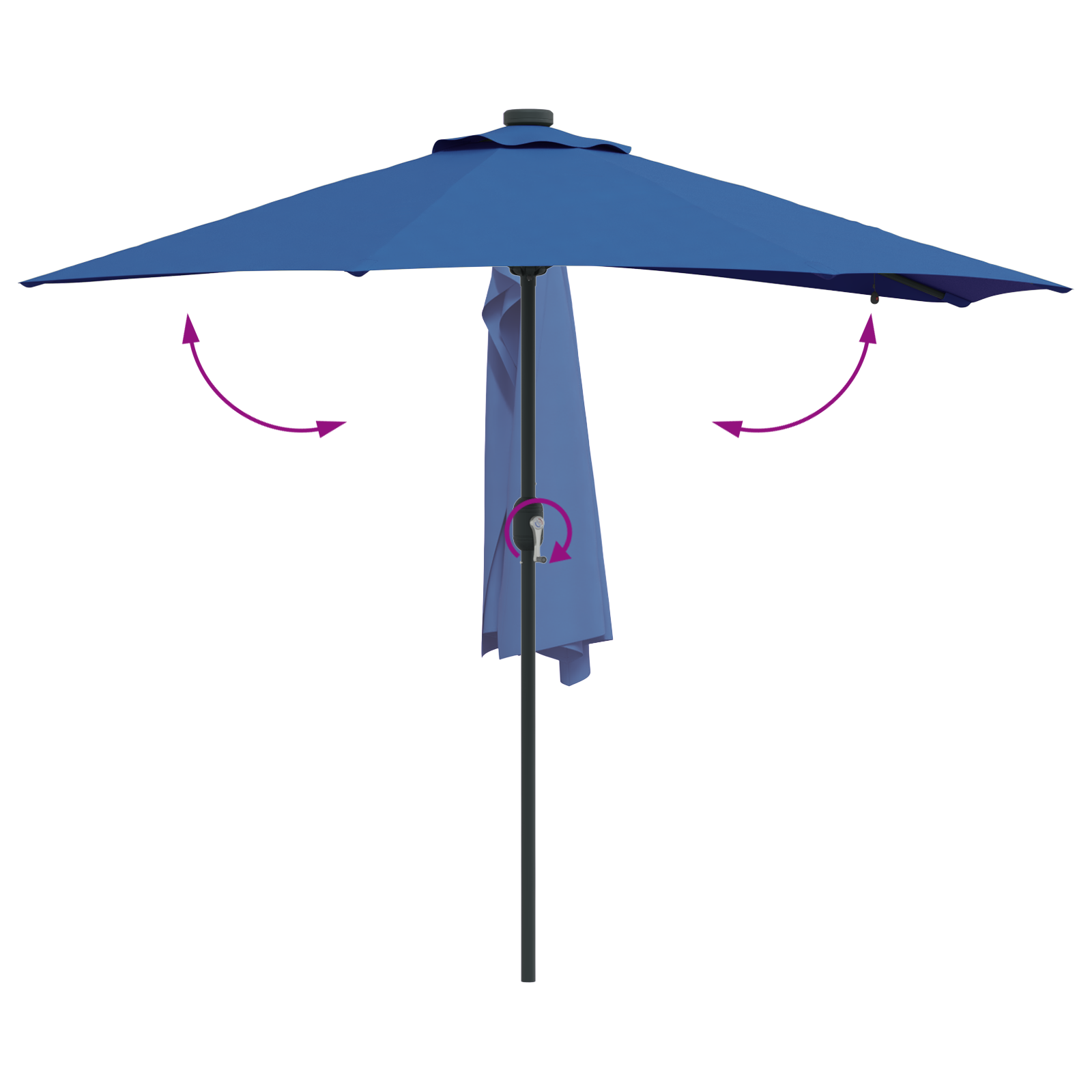 Tuinparasol Blauw 294 x 150 x 223 cm Stof image 9