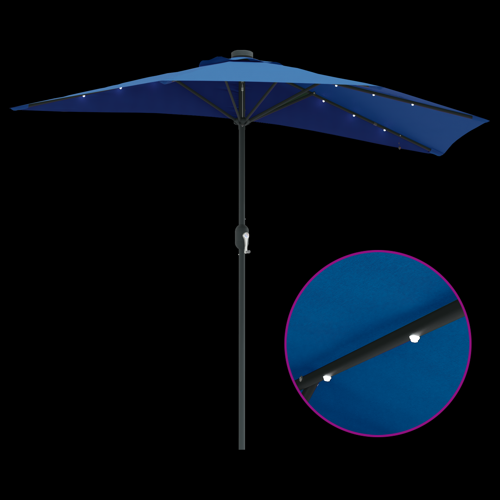 Tuinparasol Blauw 294 x 150 x 223 cm Stof image 10
