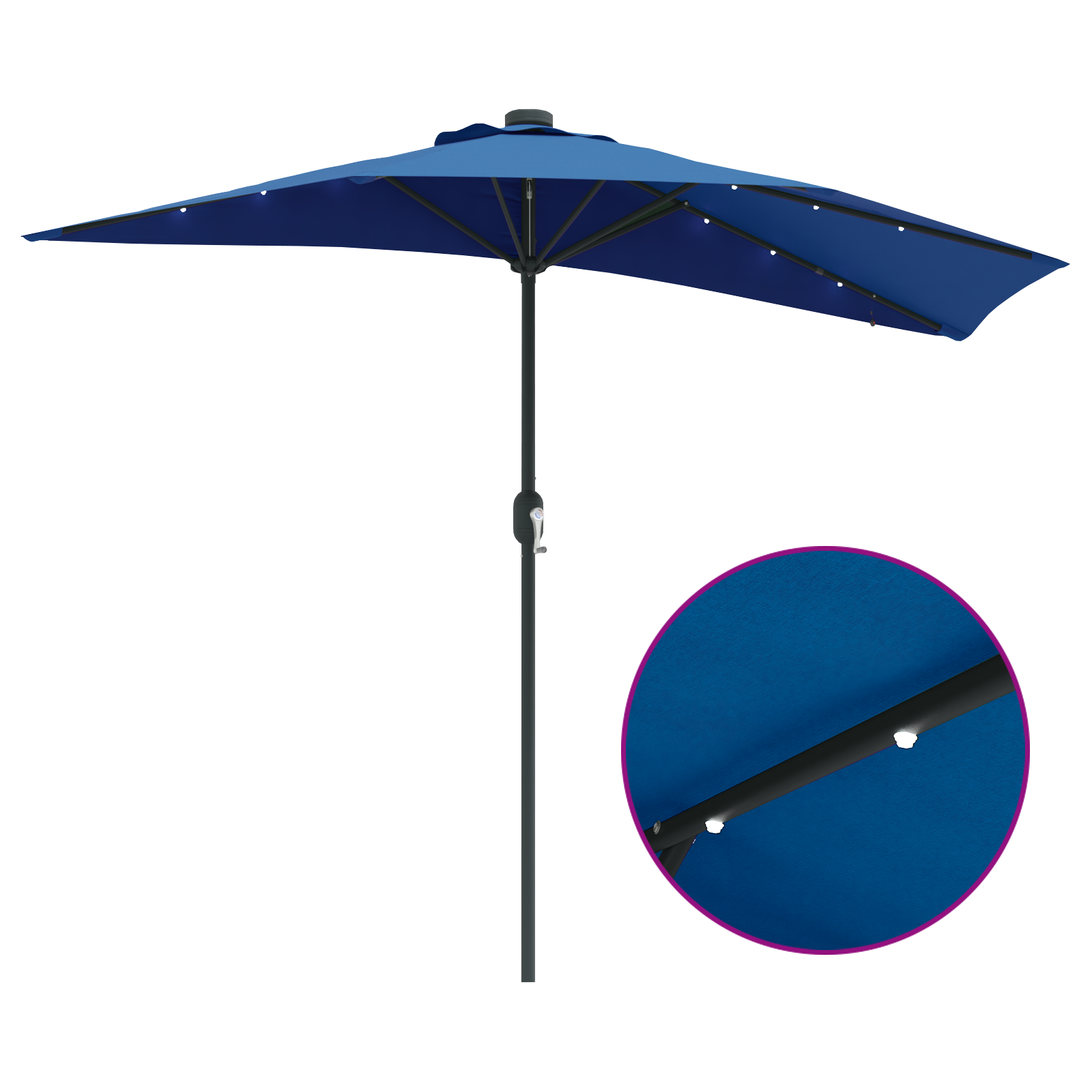 Tuinparasol Blauw 294 x 150 x 223 cm Stof image 11
