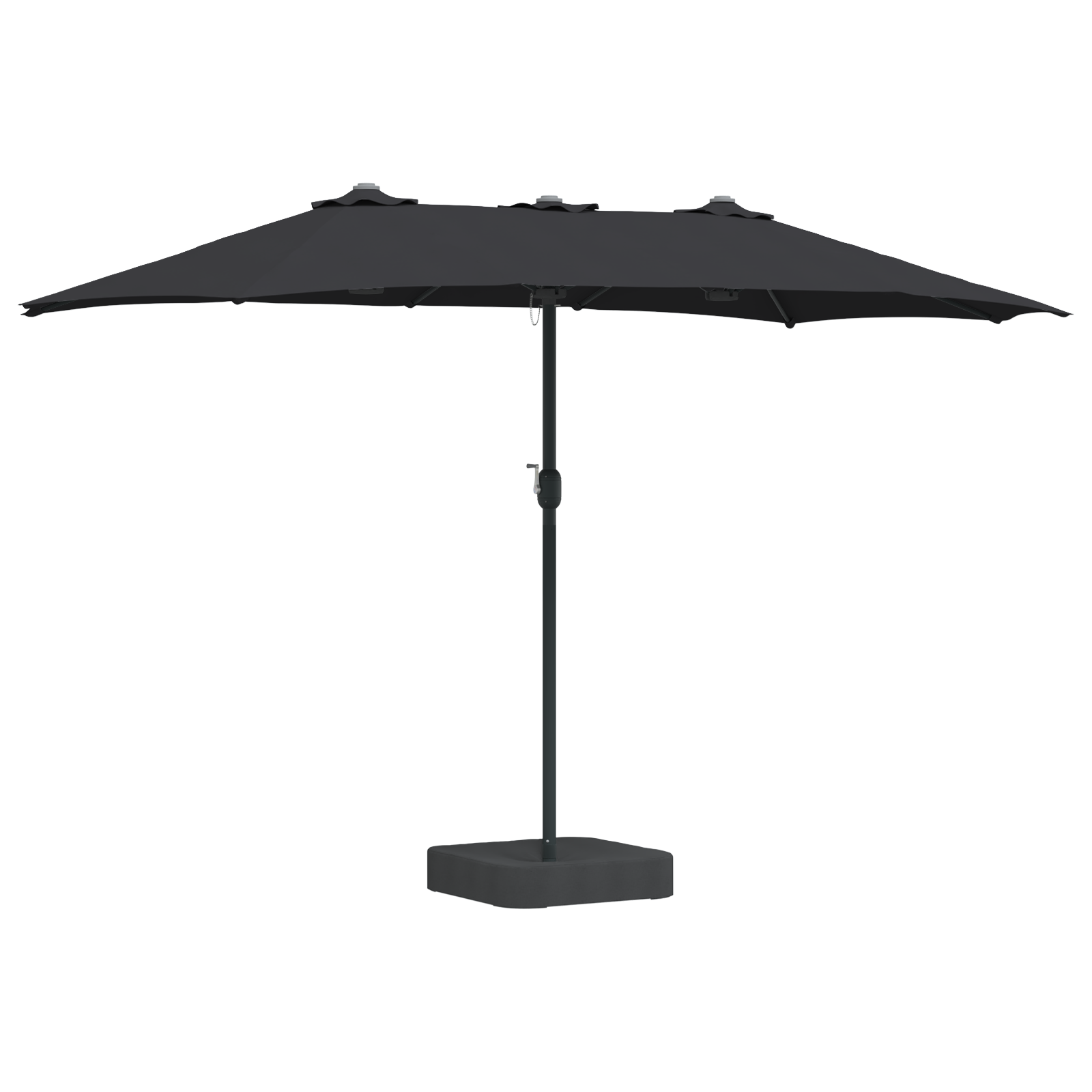 Tuinparasol Zwart 385 x 209 x 244 cm Polyester en staal image 2