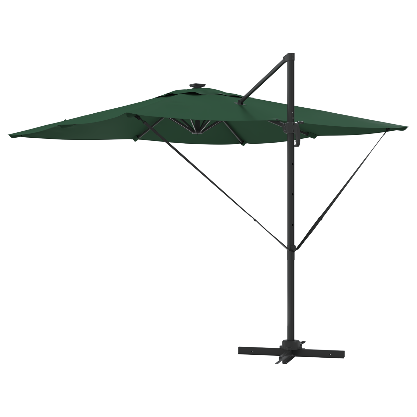 Cantilever Roma Parasol with LEDs Green 286x285x270 cm Aluminium - Image 7